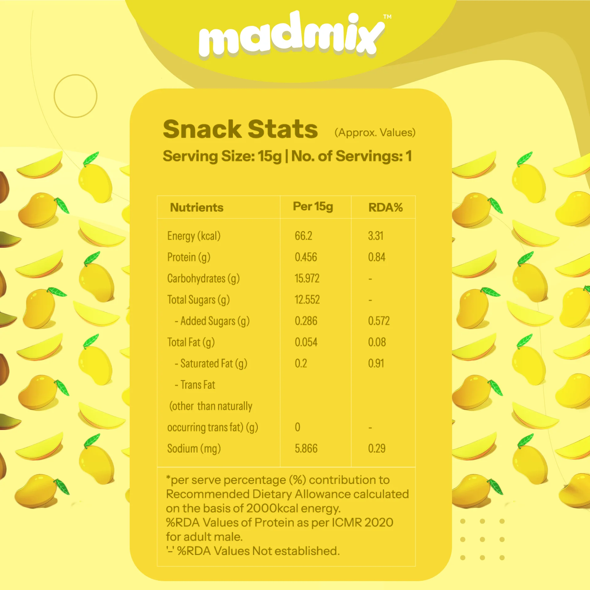 Mango Flavoured Raisins, 11g - Image 7