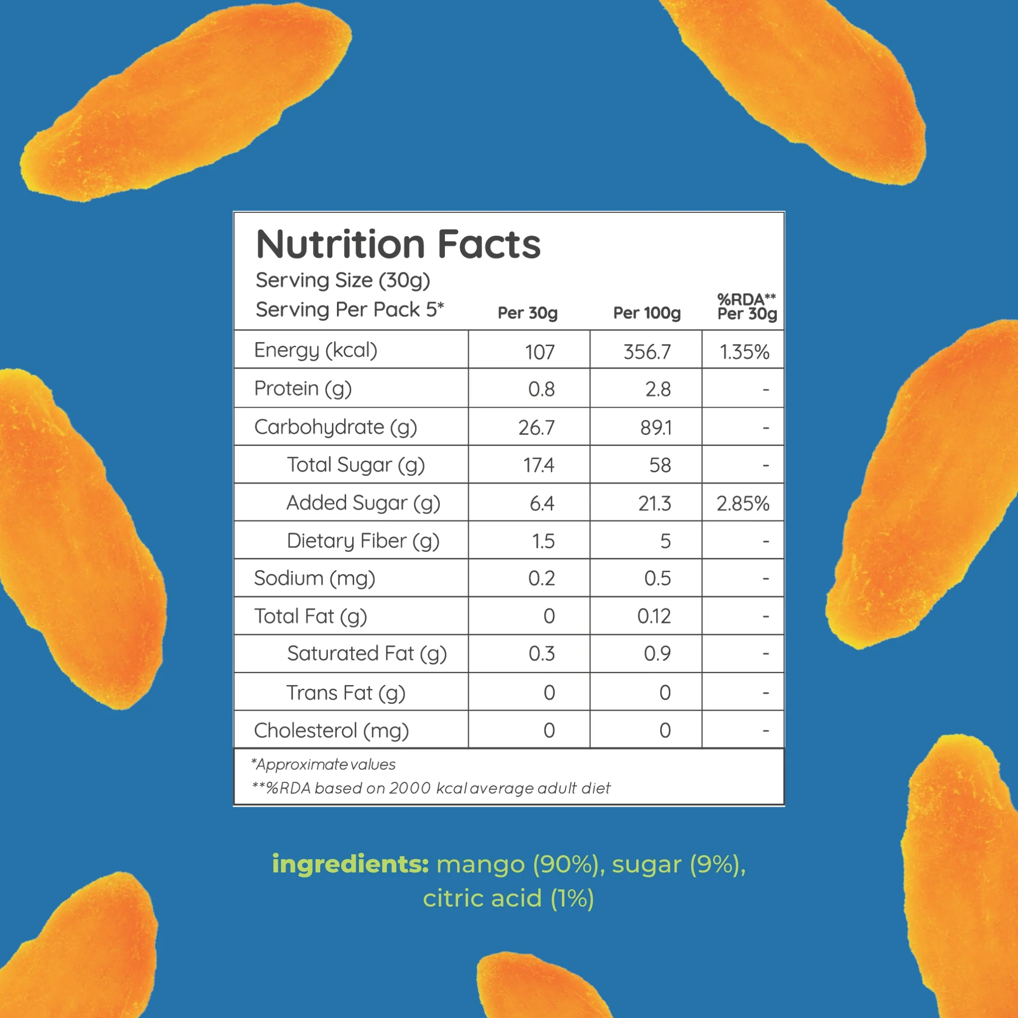 Mango Slices Bare, 150g - Image 6