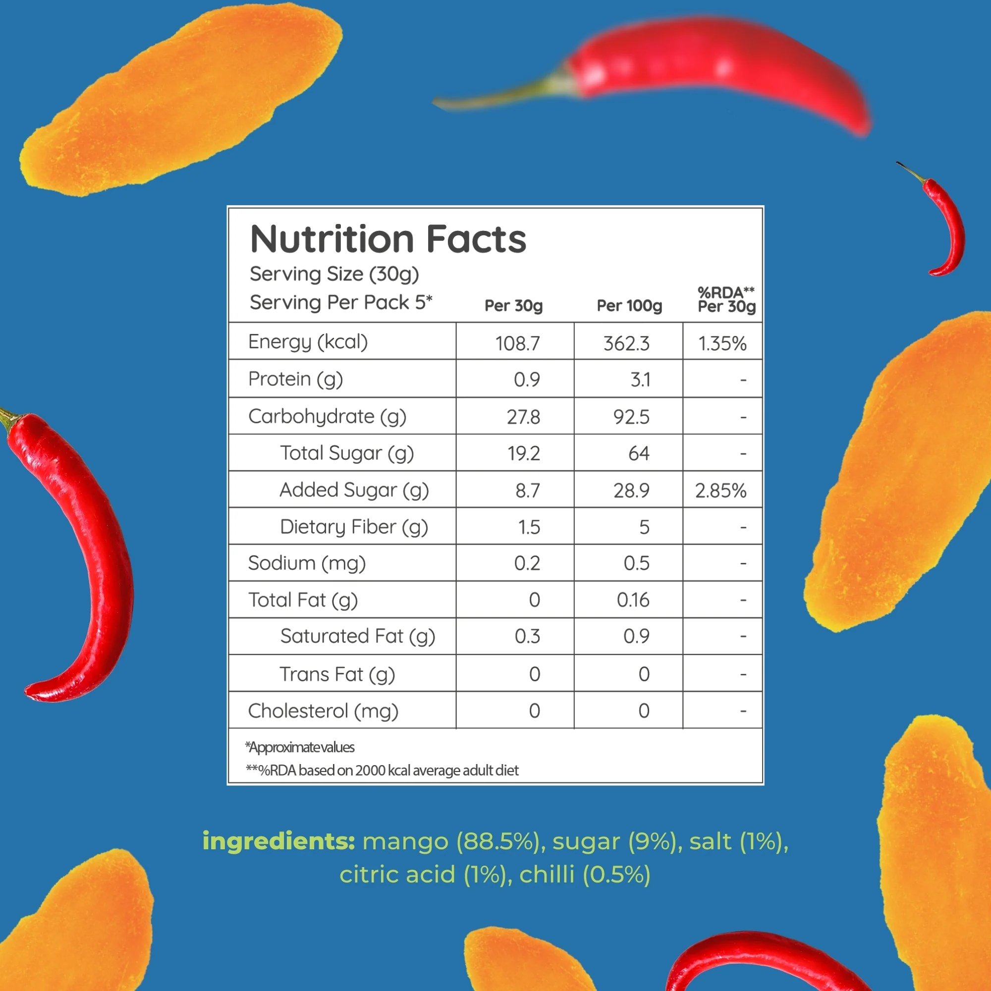 Mango Slices Chilli, 150g - Image 6