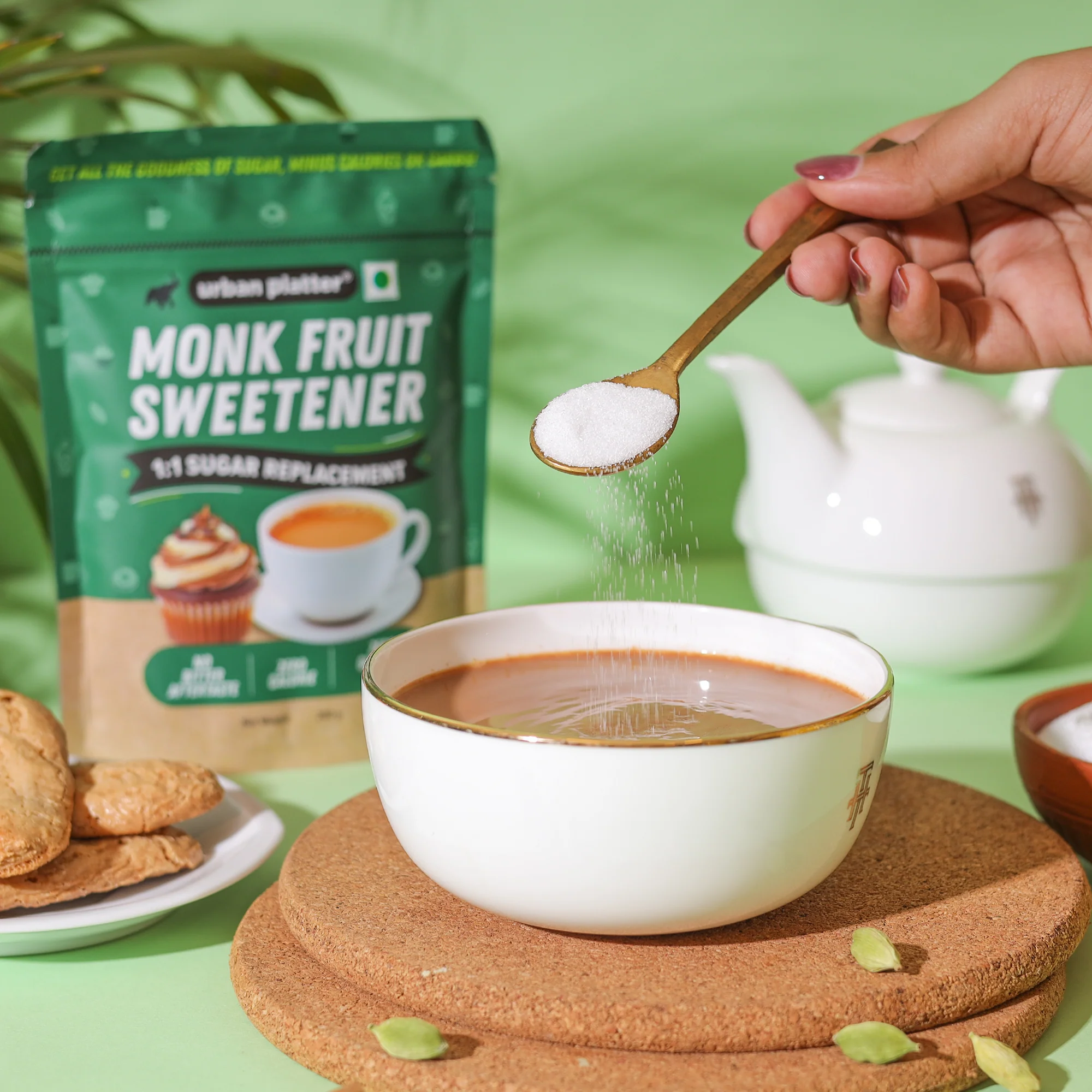 Monk Fruit Sweetener, 400g (200g x 2N | Zero Calorie, Keto & Diabetic-Friendly | 1:1 Sugar Replacement | No Aftertaste | Monk Fruit + Erythritol Blend) - Image 6