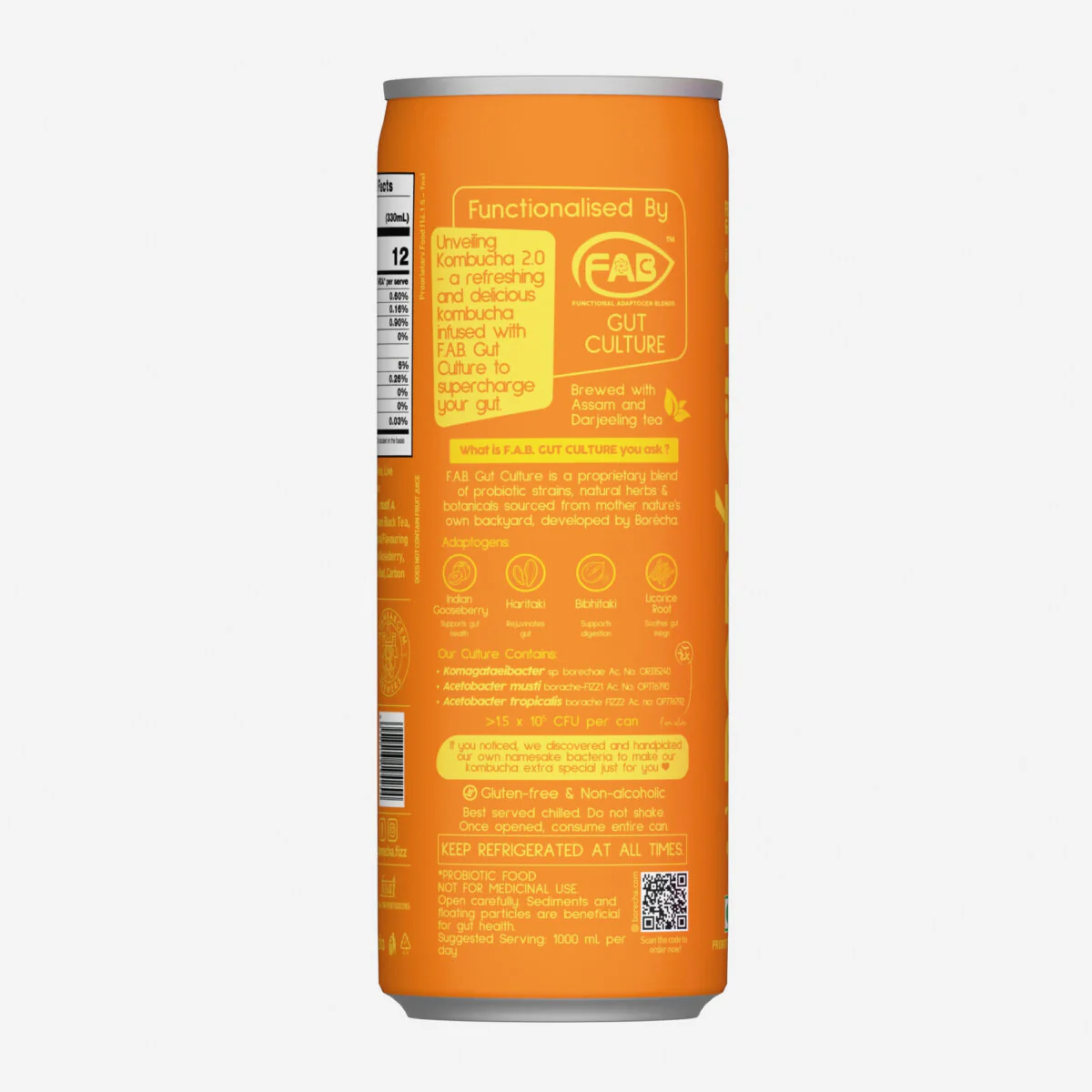 Orange Probiotic Kombucha, 330ml - Image 3