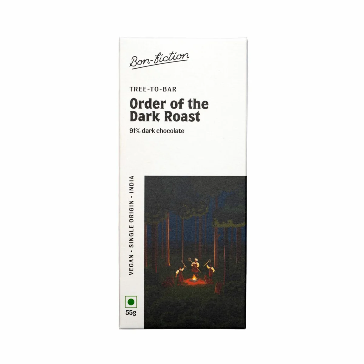 Order of the Dark Roast,55g (91% Dark Chocolate, 91% Dark Chocolate Bar, Intense Bitter Craft Chocolate, High Cocoa Gourmet Chocolate, Vegan Chocolate)