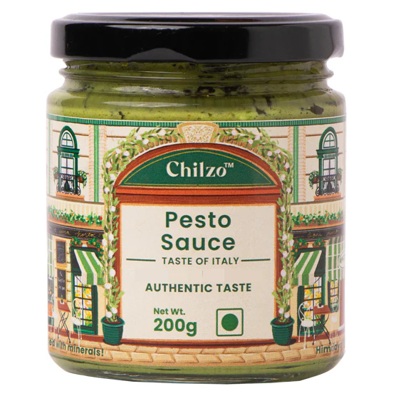 Pesto Sauce,200g (With Parmesan Cheese and Olive Oil, No Added Sugar)
