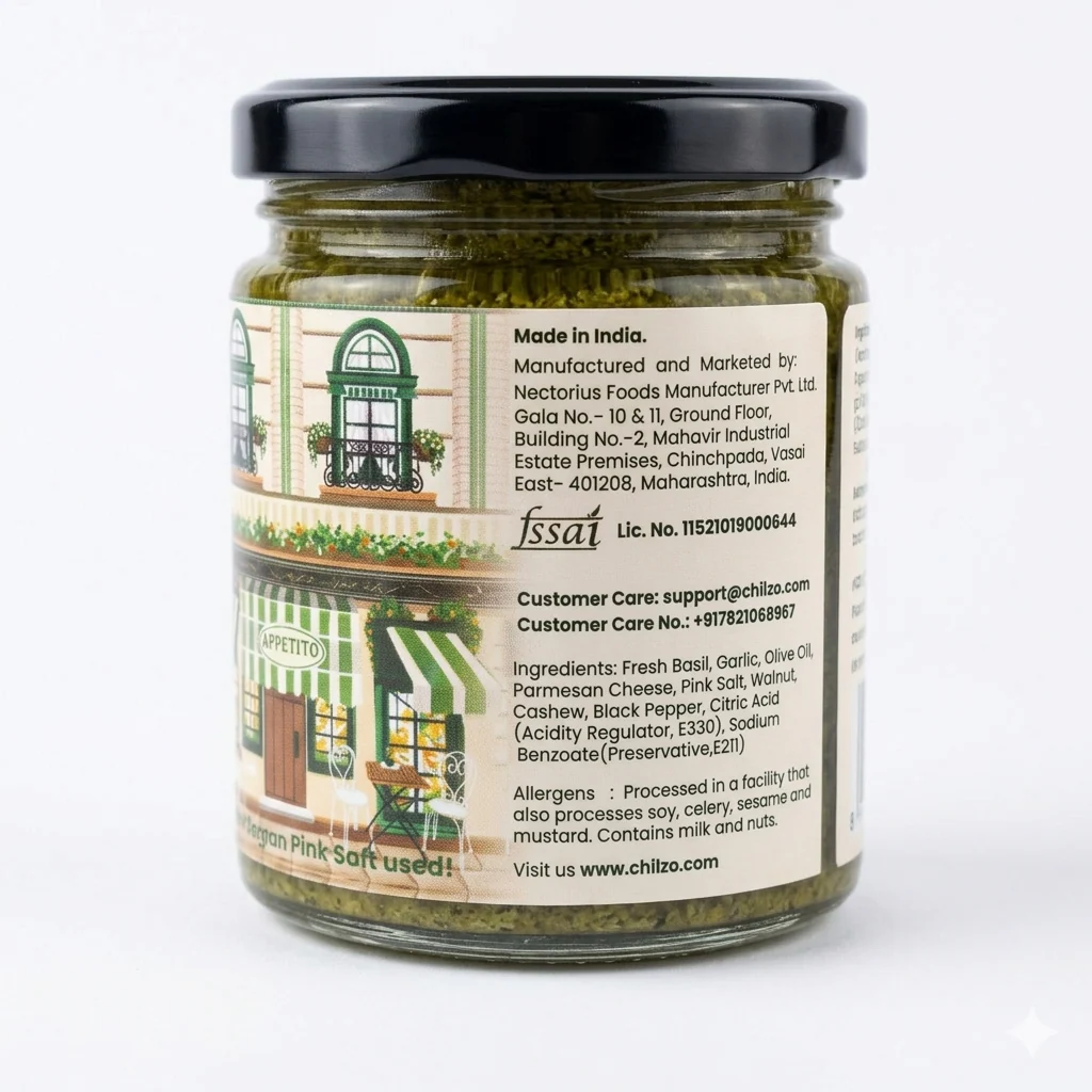 Pesto Sauce,200g (With Parmesan Cheese and Olive Oil, No Added Sugar) - Image 3