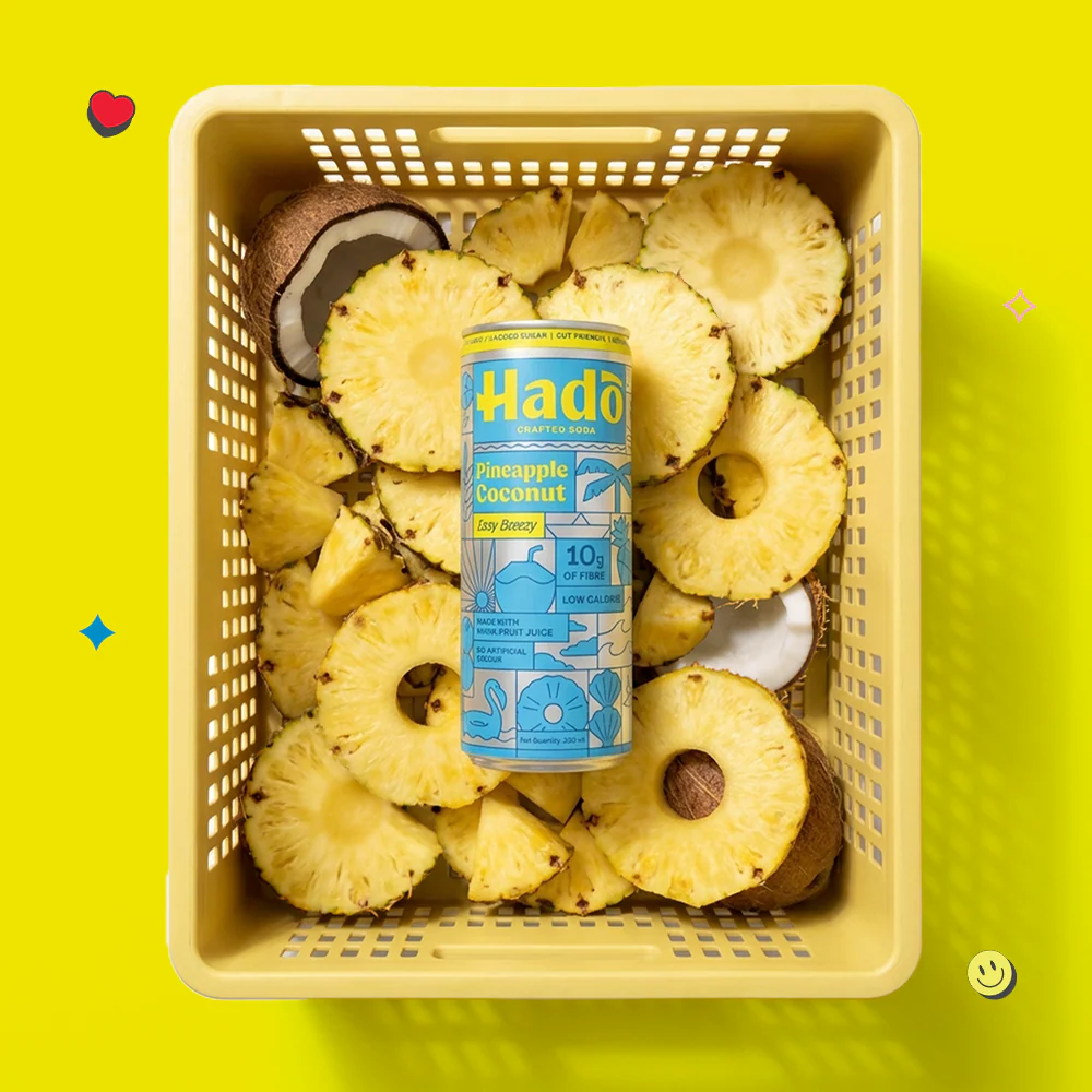 Pineapple Coconut Crafted Soda, 250ml x 4 (10g Fibre, Zero Added Sugar) - Image 8