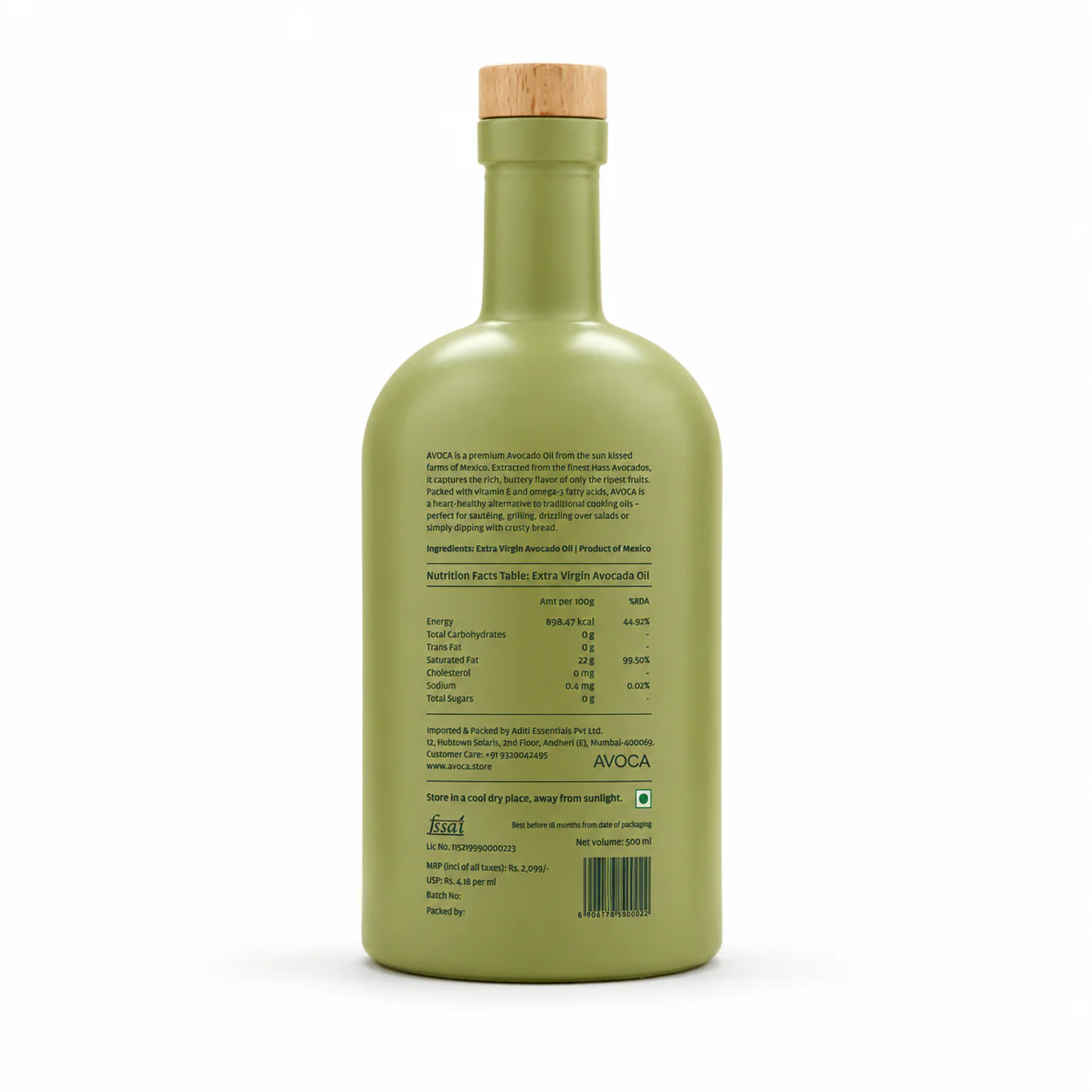 Premium Avocado Oil, 500ml - Image 2