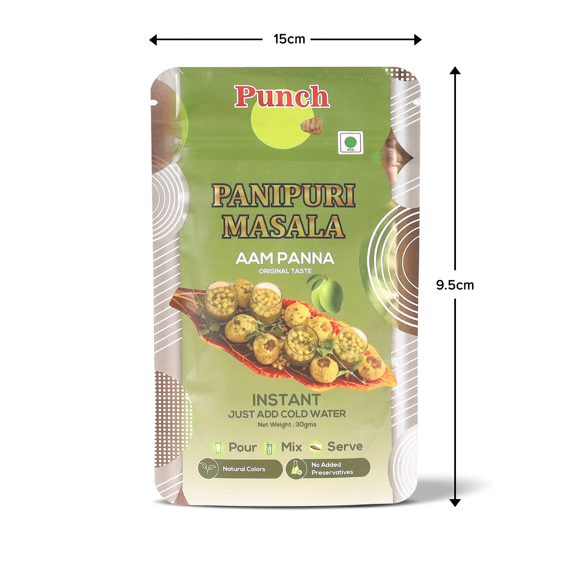 Panipuri Masala Aam Panna, 30g (Instant Pani Puri Masala Mix | Authentic Tangy & Spicy Raw Mango Flavour | Just Add Water | No Added Preservatives) - Image 5