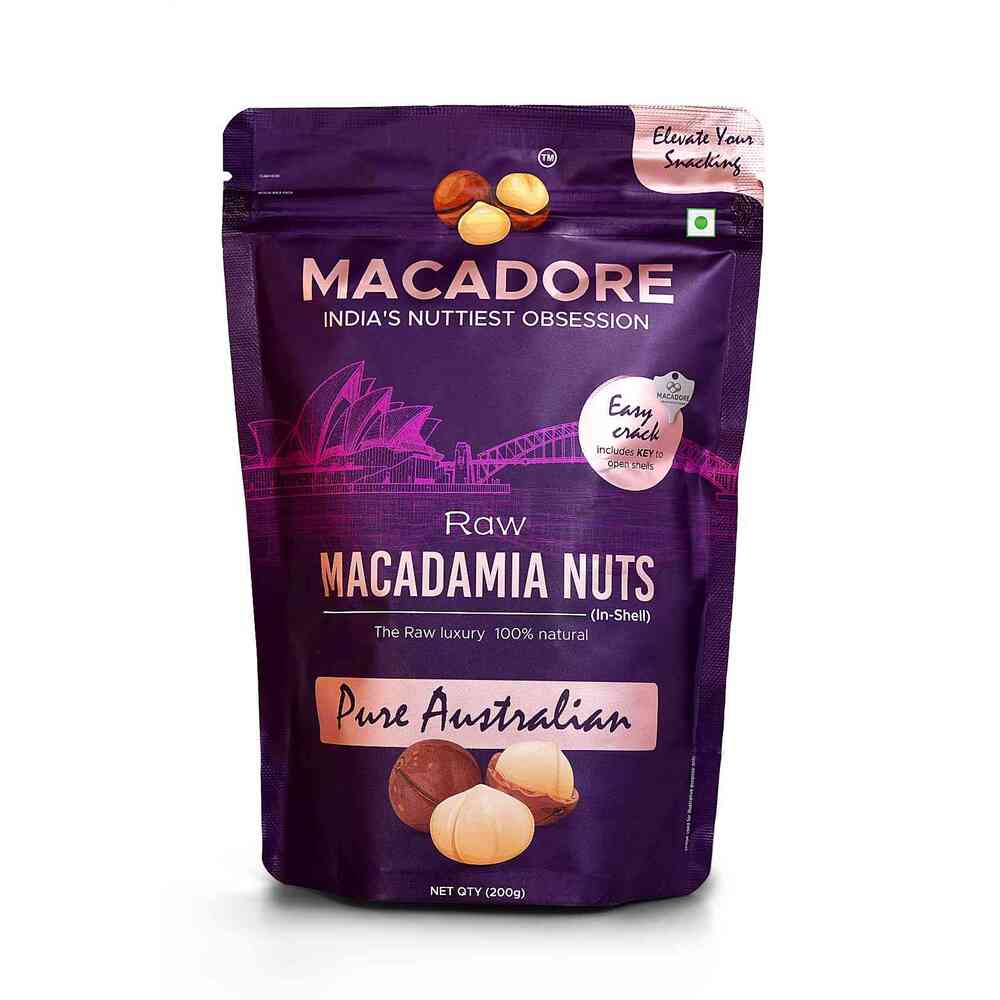 Pure Australian Raw Macadamia Nuts, 200g