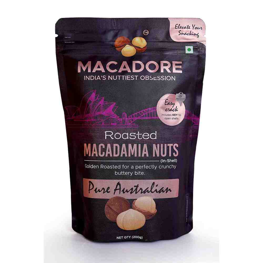 Pure Australian Roasted Macadamia Nuts, 200g