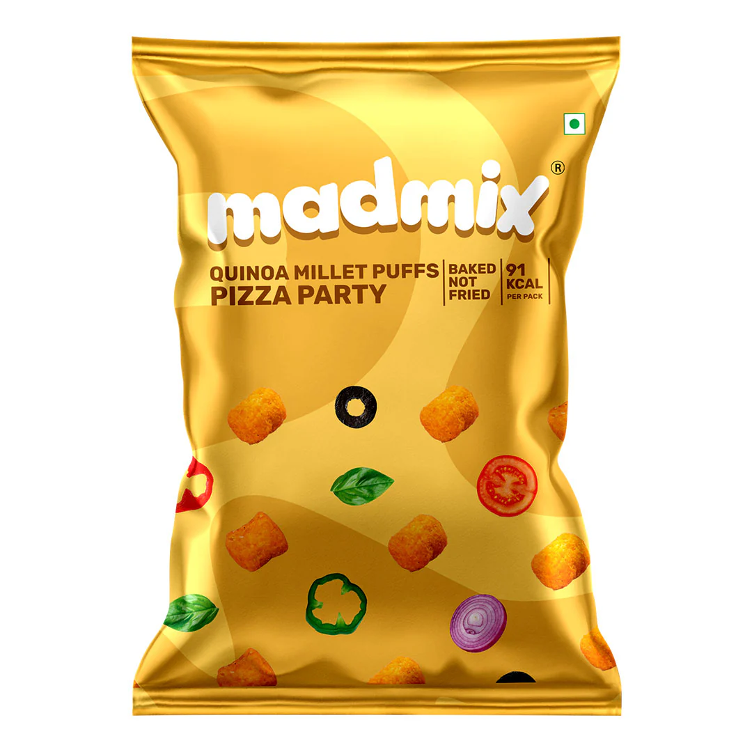 Quinoa Millet Puffs Pizza Party, 50g