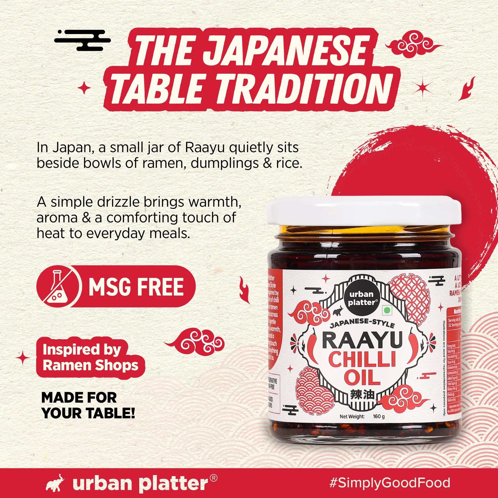 Raayu Chilli Oil, 160g (Japanese Style Chilli Oil, Infused with Sesame & Garlic, For Ramen, Rice, Dumplings, & Silken Tofu) - Image 6