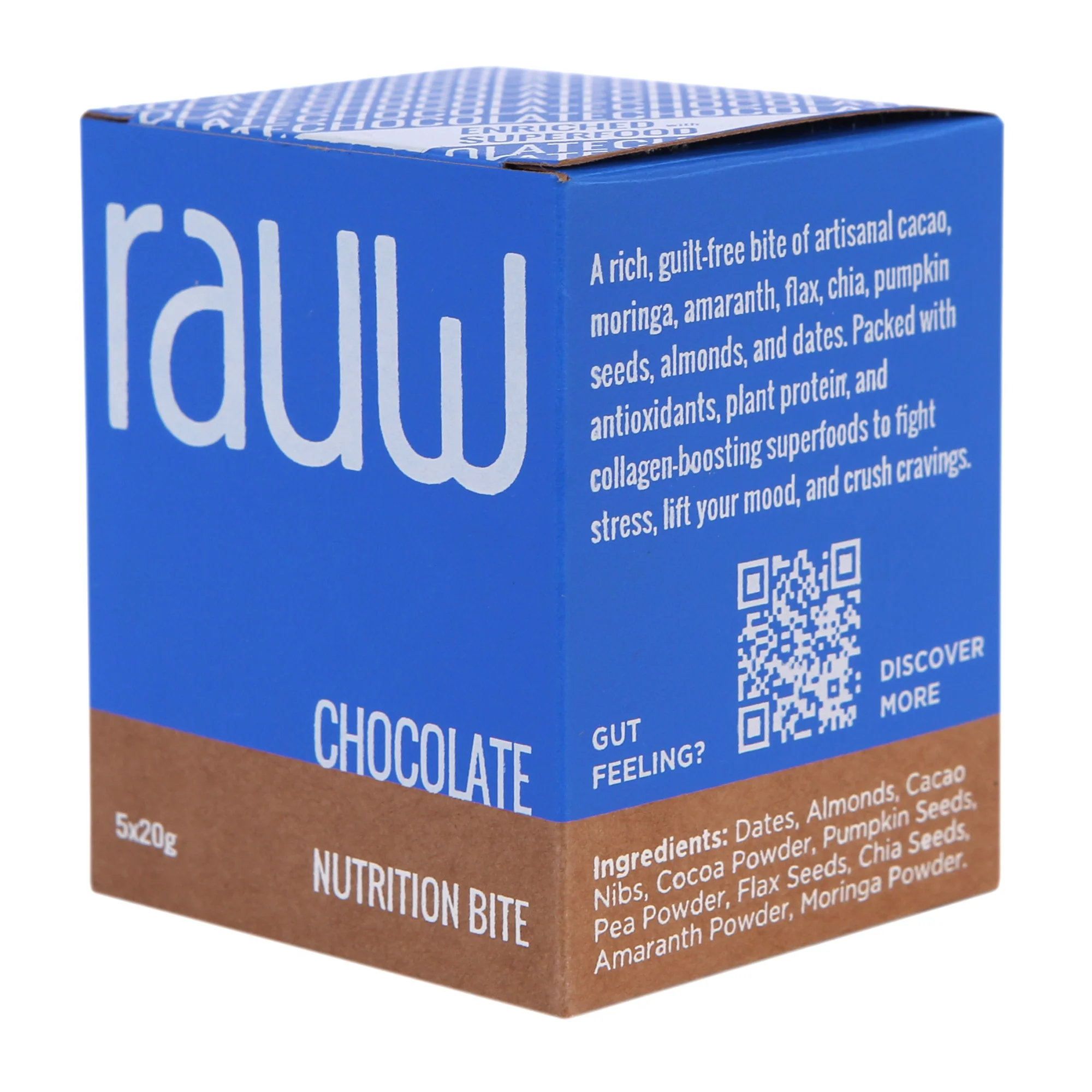 Rauw Chocolate Nutrition Bite, 100g (5x20g) - Image 2