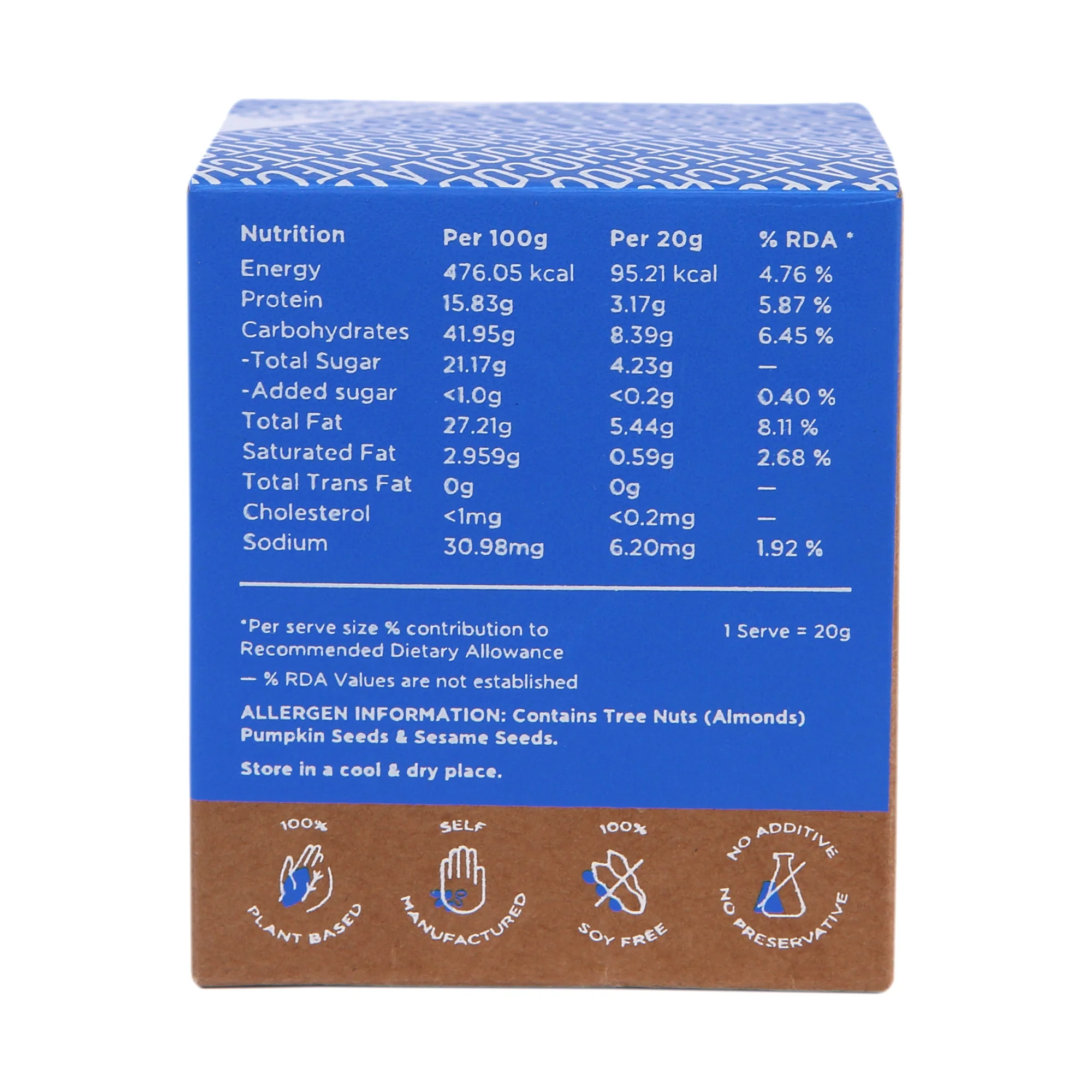 Rauw Chocolate Nutrition Bite, 100g (5x20g) - Image 3