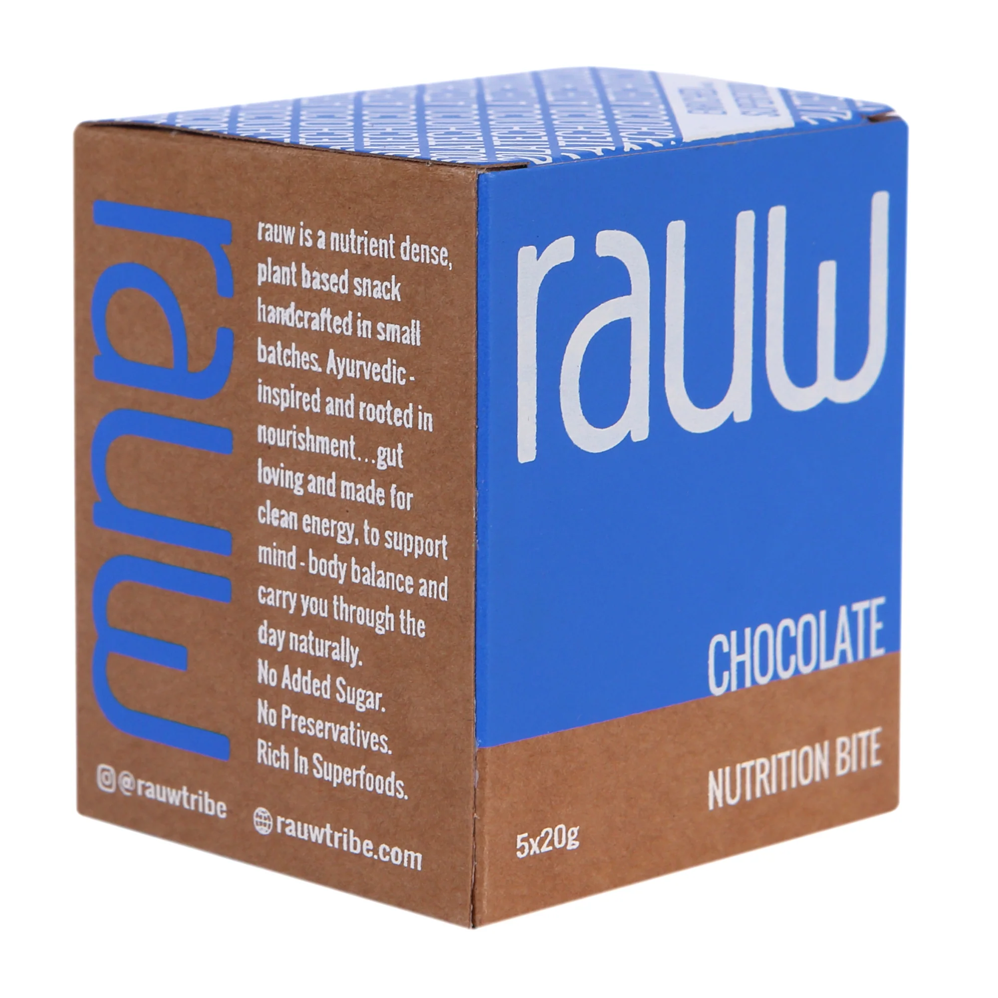 Rauw Chocolate Nutrition Bite, 100g (5x20g) - Image 4