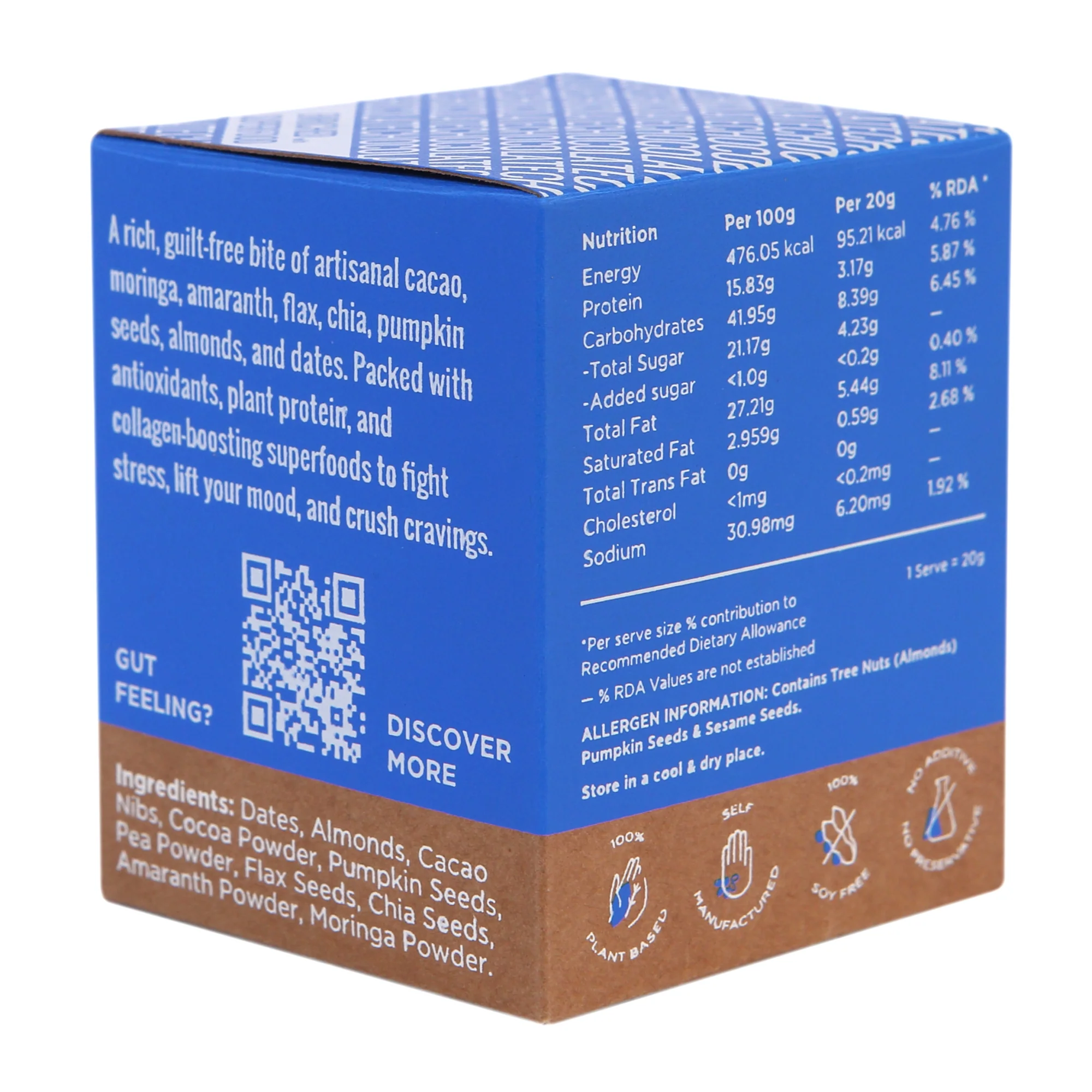 Rauw Chocolate Nutrition Bite, 100g (5x20g) - Image 6