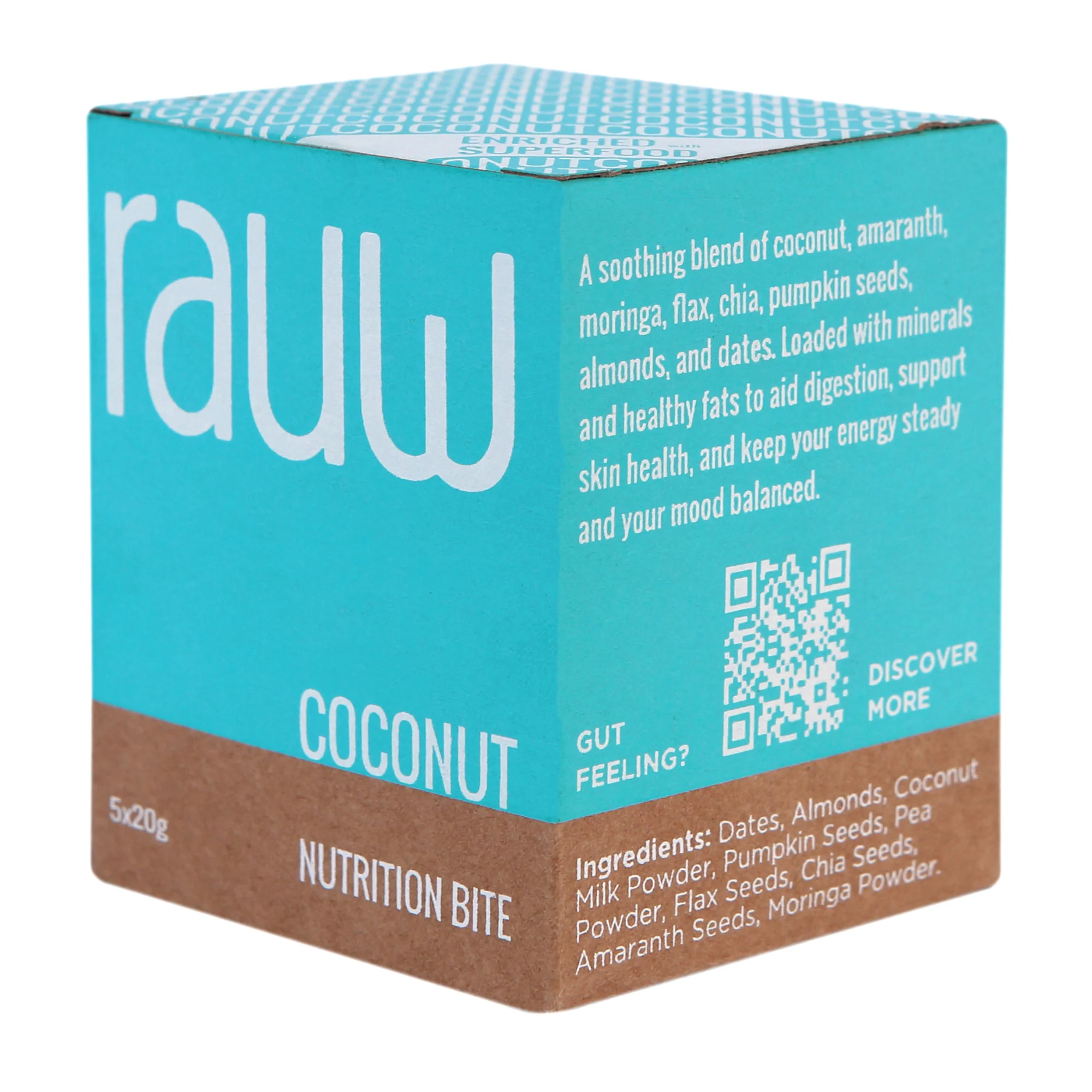 Rauw Coconut Nutrition Bite, 100g (5x20g) - Image 2