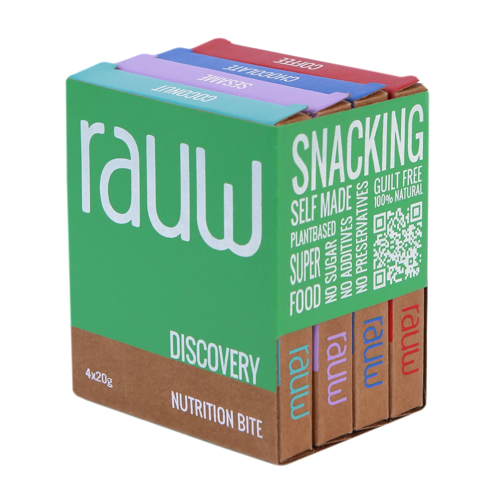 Rauw Discovery Nutrition Bite, 80g (4x20g) - Image 3