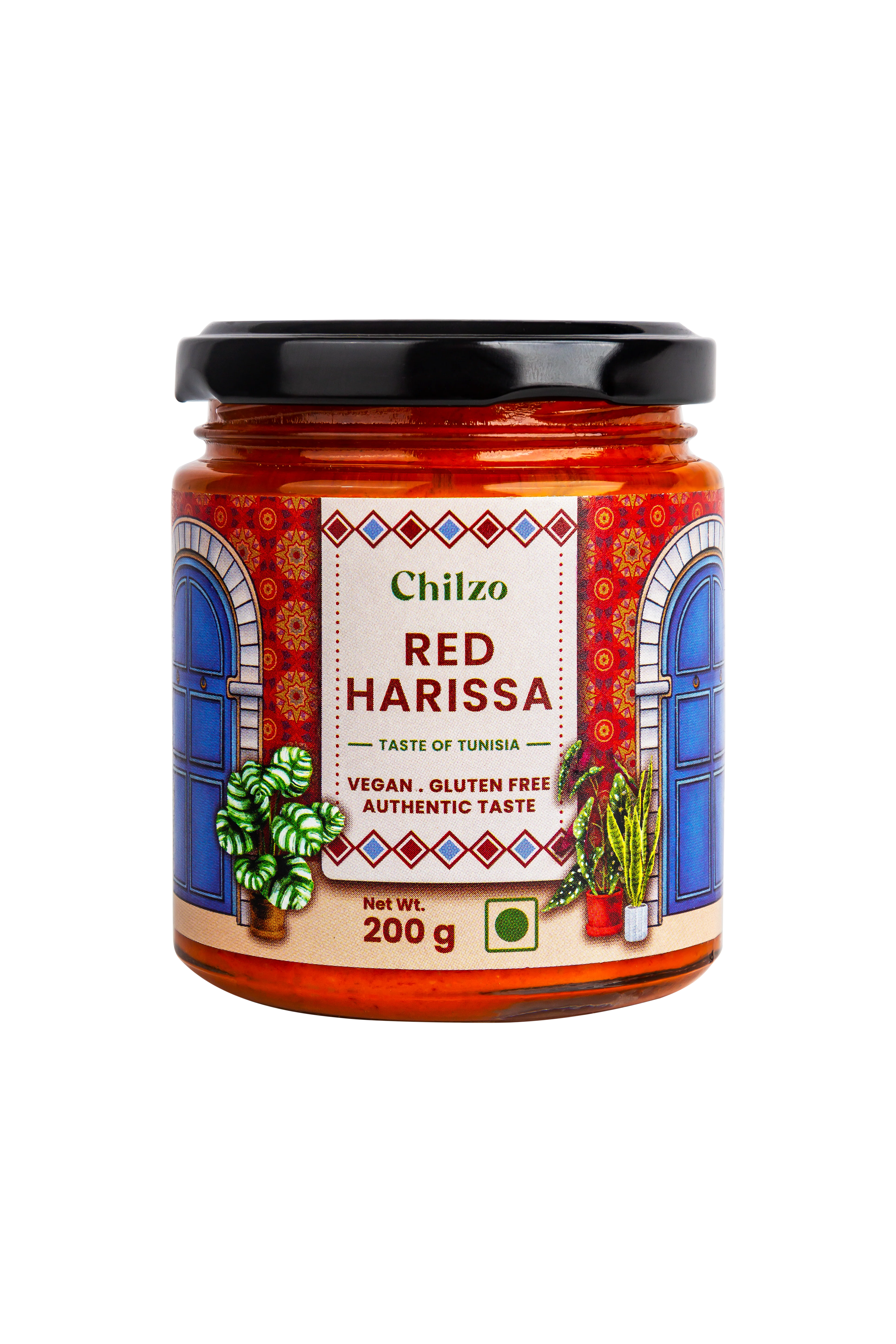 Red Harissa,200g (Authentic Harissa, Made with Dried Red Chilies, No Artificial Colors/Flavors, Dip, Stir-fry, Marinate)