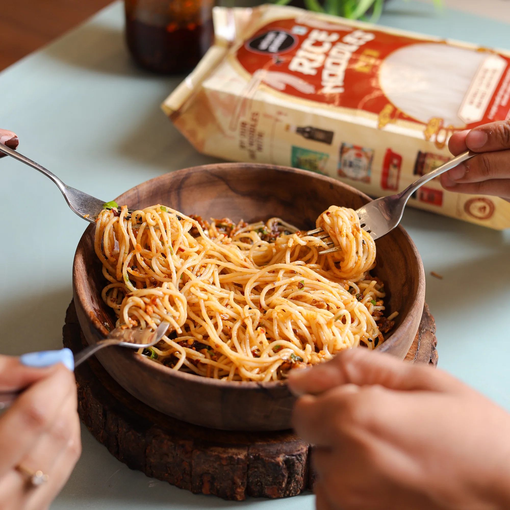 Rice Noodles, 400g (Naturally Gluten-free, Made with Rice Flour, No Additives, Perfect for all Pan Asian Cooking) - Image 5