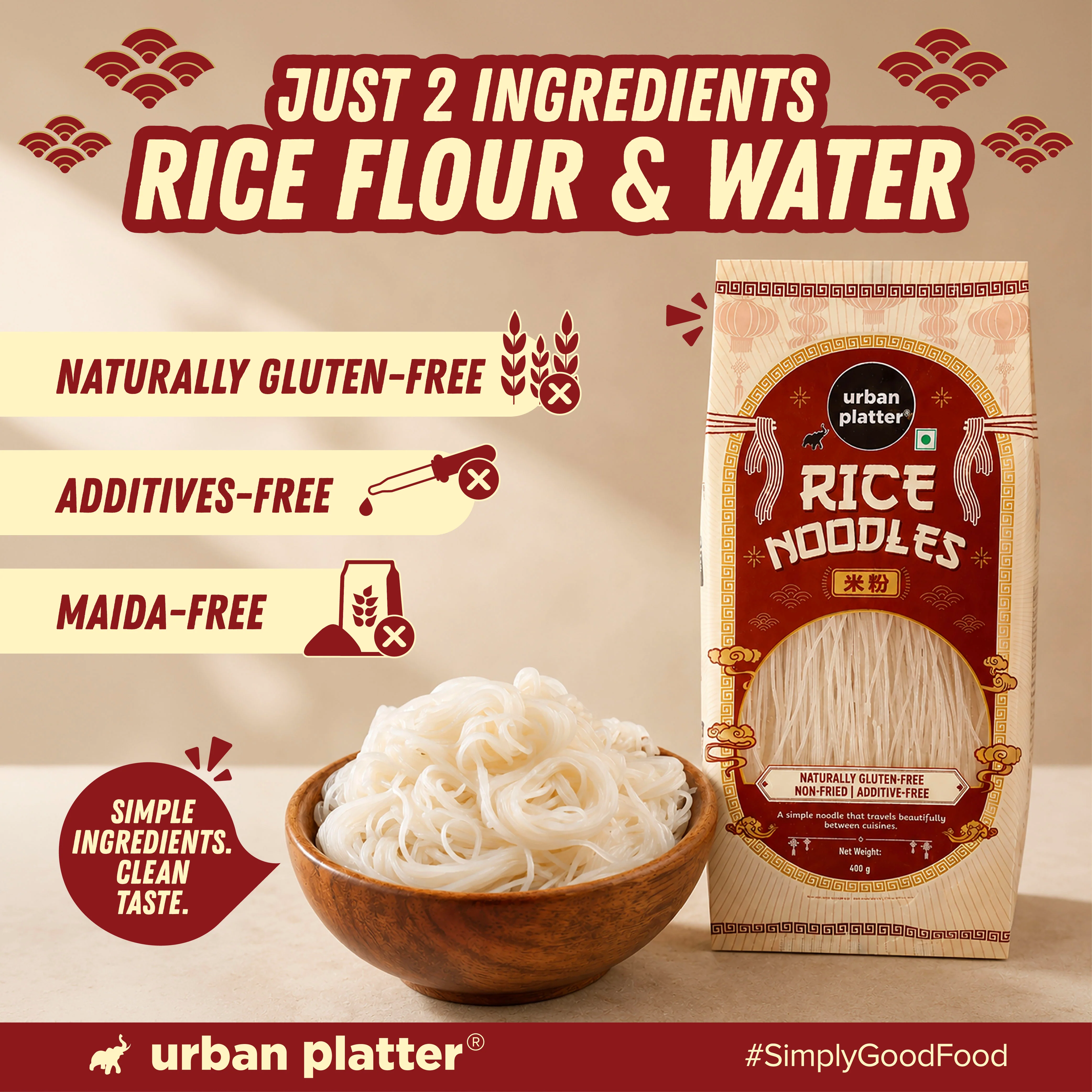 Rice Noodles, 400g (Naturally Gluten-free, Made with Rice Flour, No Additives, Perfect for all Pan Asian Cooking) - Image 7