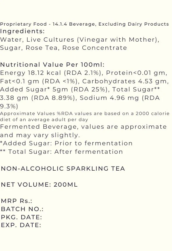 Rose Kombucha, 200ml - Image 5