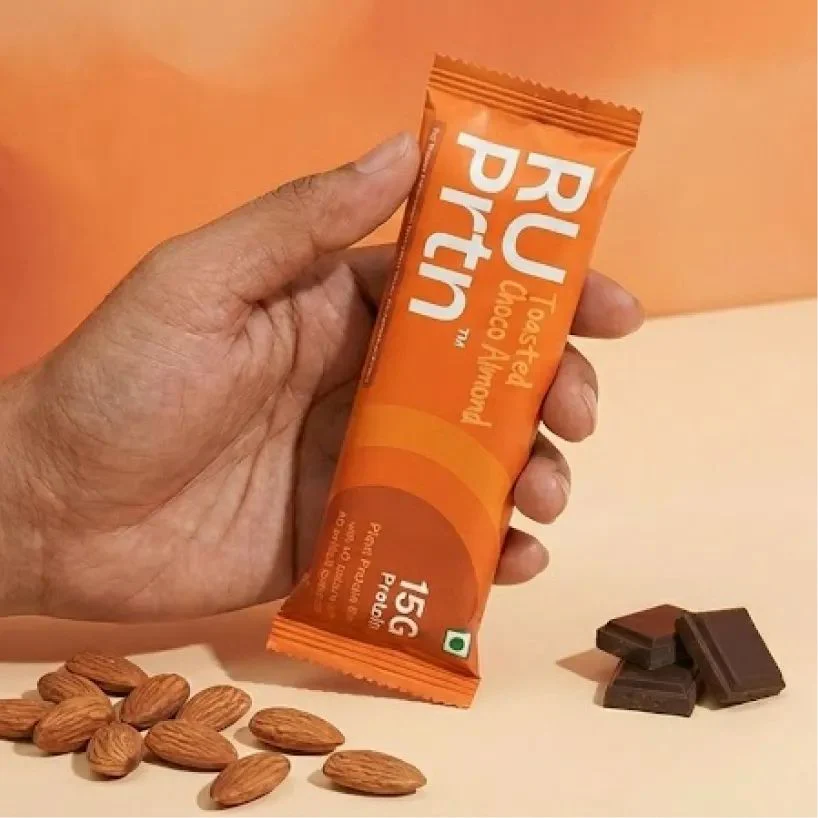 RU Prtn Toasted Choco Almond Protein Bars,43g (Pack of 6, High Fiber, No Added Sugar, Nutty Snack) - Image 3