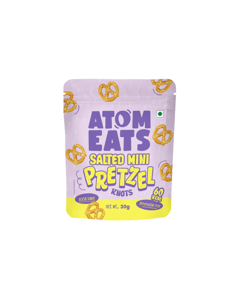 Salted Pretzel Mini Knots,30g (Baked Crunchy Snack, Classic Salted Pretzel,| On-the-Go Snack)