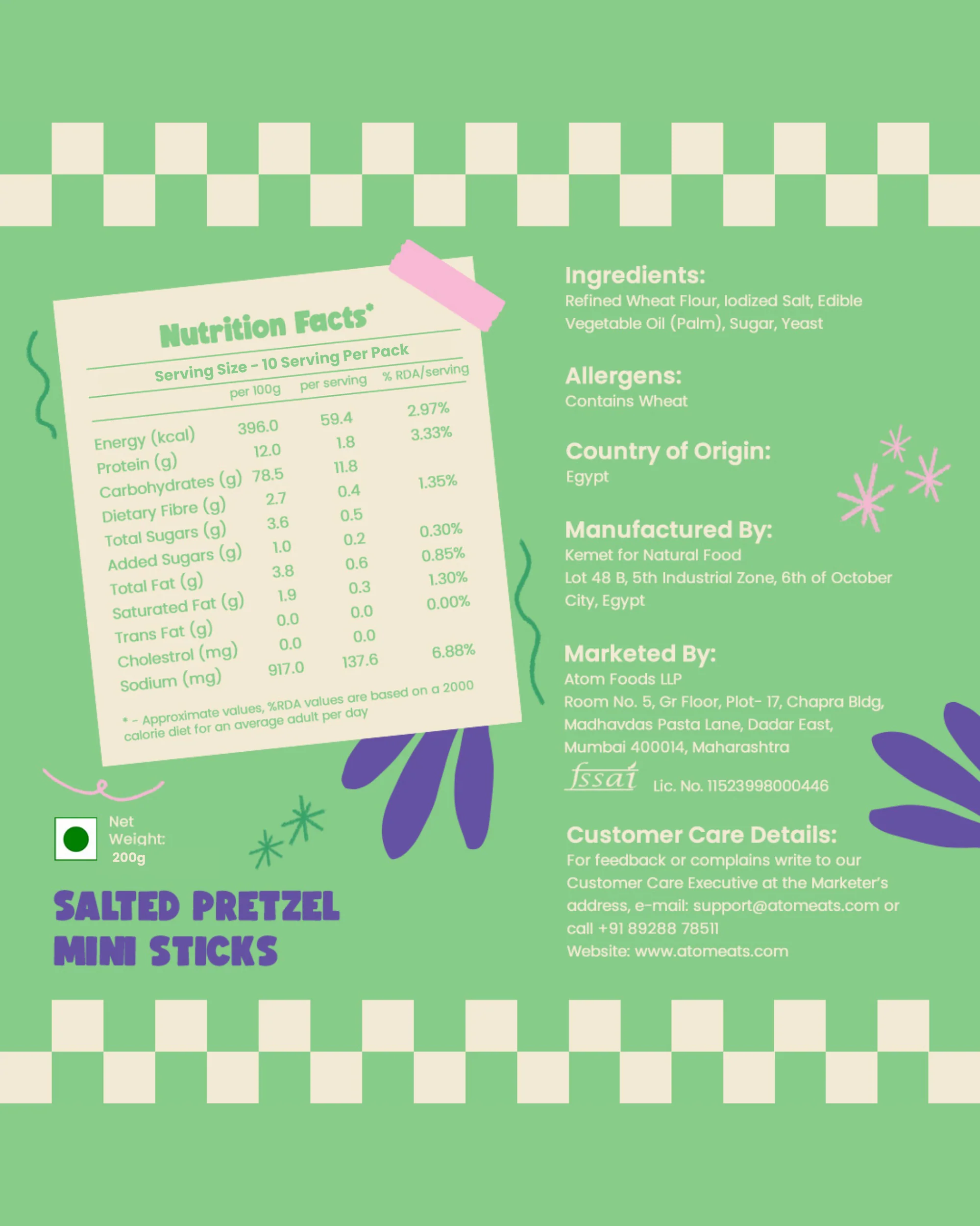 Salted Pretzel Mini Sticks,200g (Baked Crunchy Snack | Low Oil | Classic Salted Pretzel Sticks) - Image 8