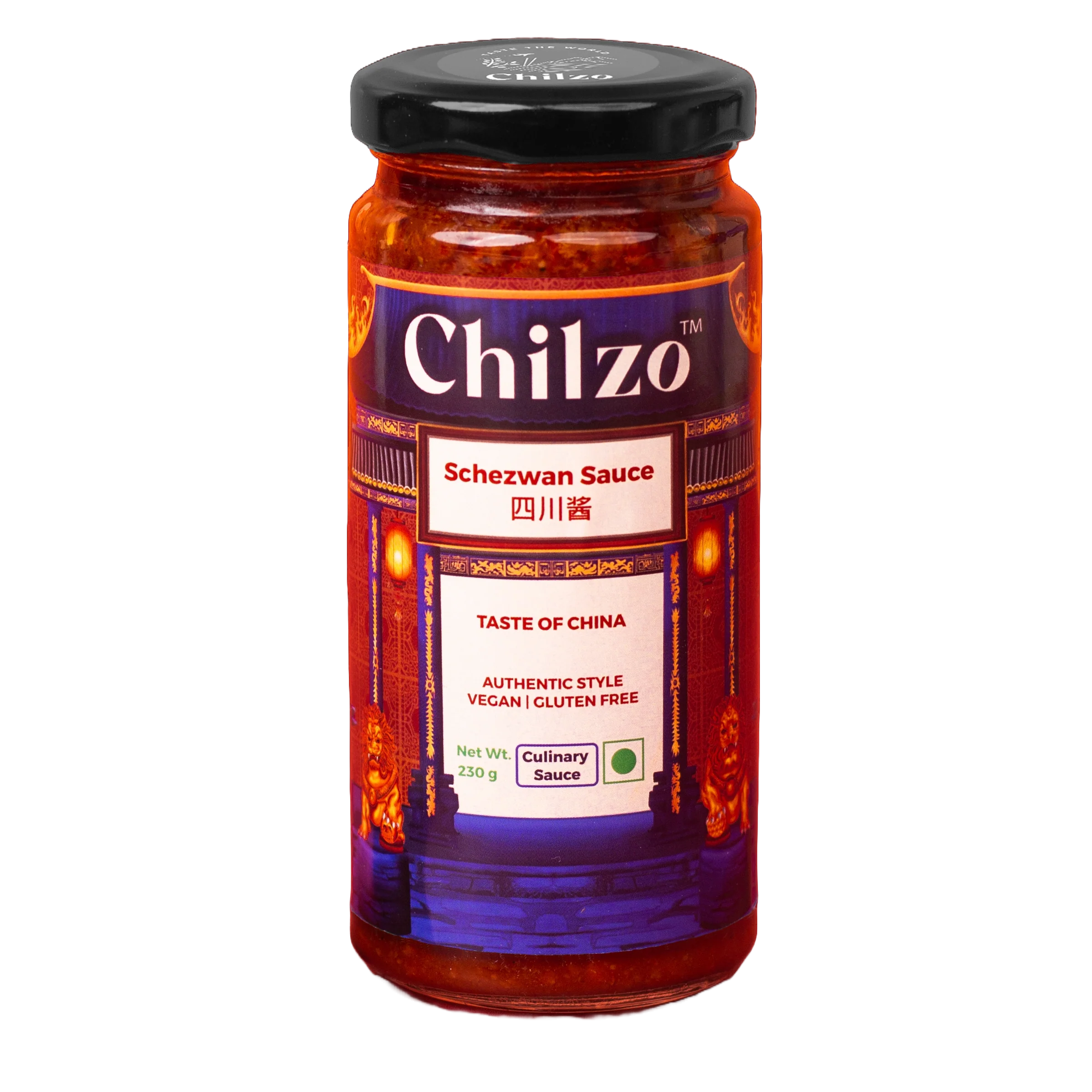 Schezwan Sauce, 200g (No Added Sugar, No MSG, No Artificial Flavors/Colors, Made with Fresh Ingredients, Gluten Free)