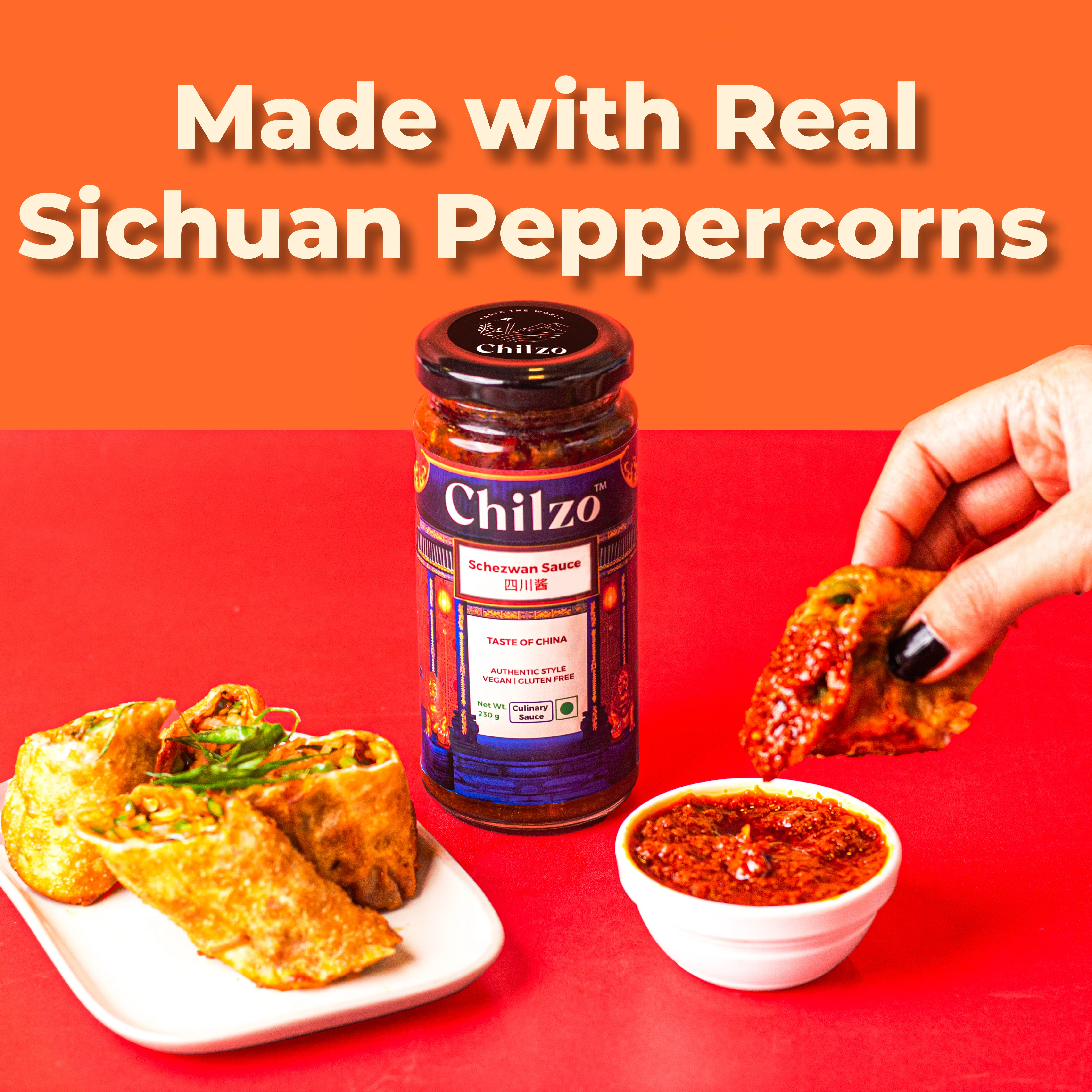 Schezwan Sauce, 200g (No Added Sugar, No MSG, No Artificial Flavors/Colors, Made with Fresh Ingredients, Gluten Free) - Image 8