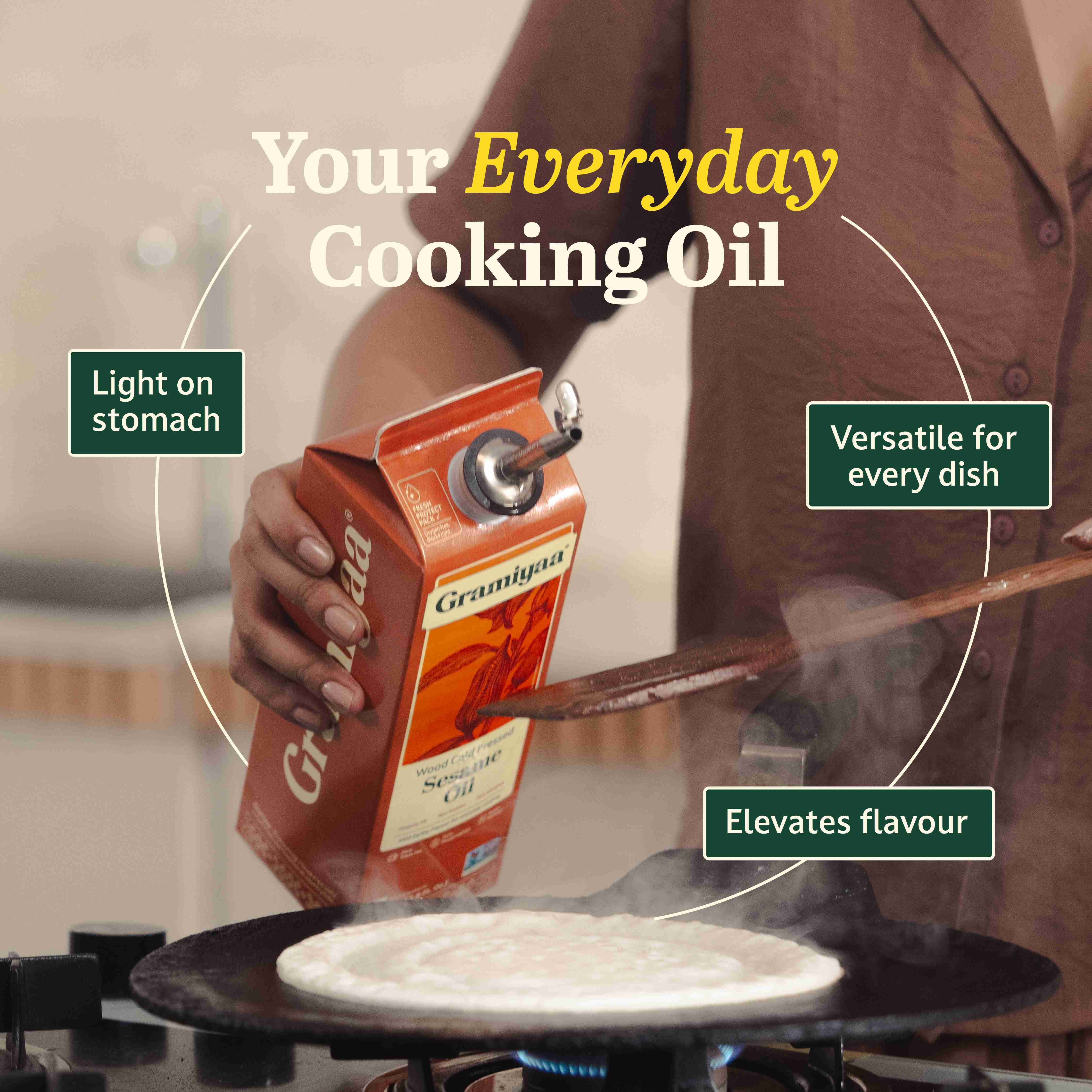 Sesame Oil - Wood Cold Pressed Oil 1L - Image 4