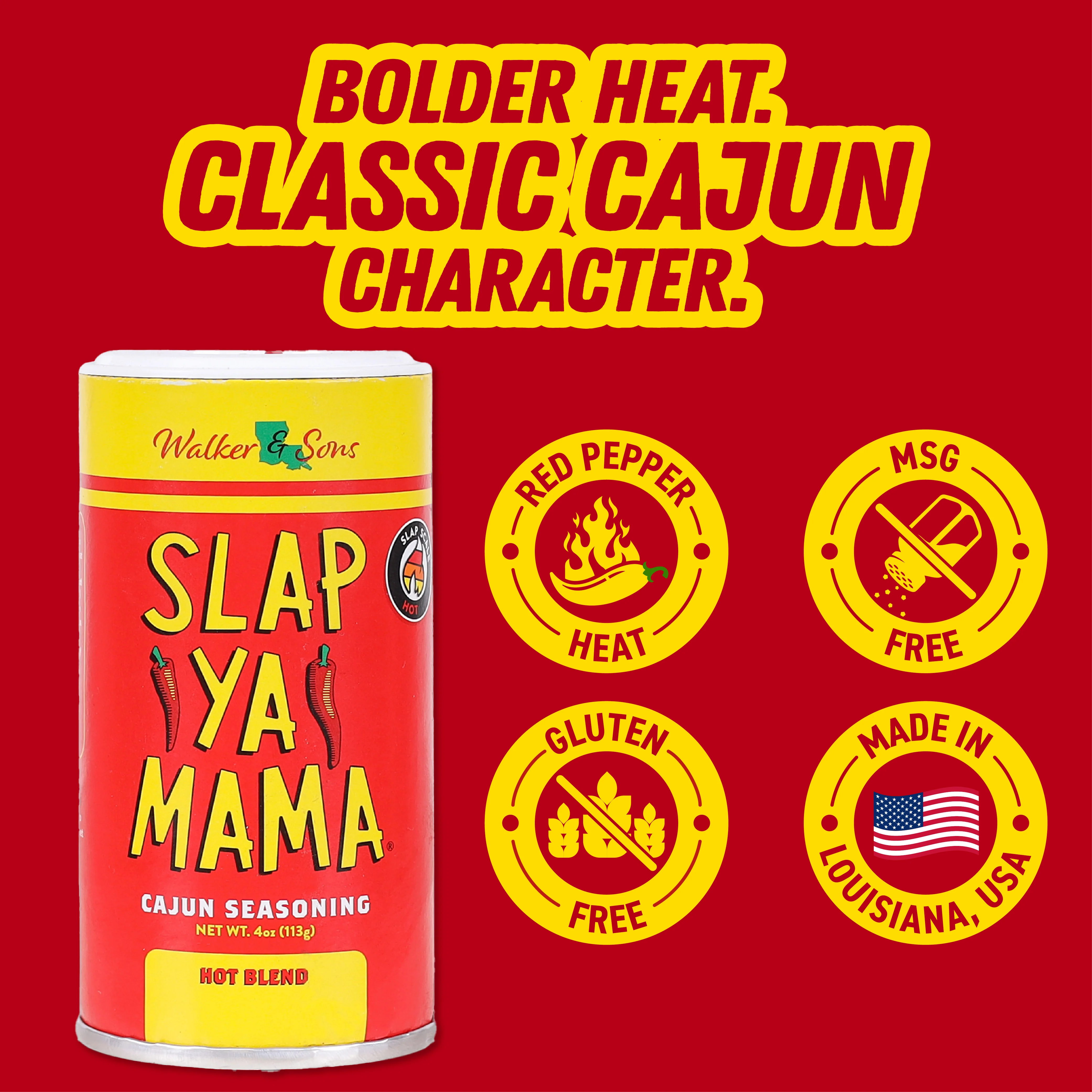 Slap Ya Mama Hot Cajun Seasoning, 113g (Spicy Louisiana-Style Cajun Spice Mix for Everyday Cooking, No MSG, Gluten-free) - Image 5