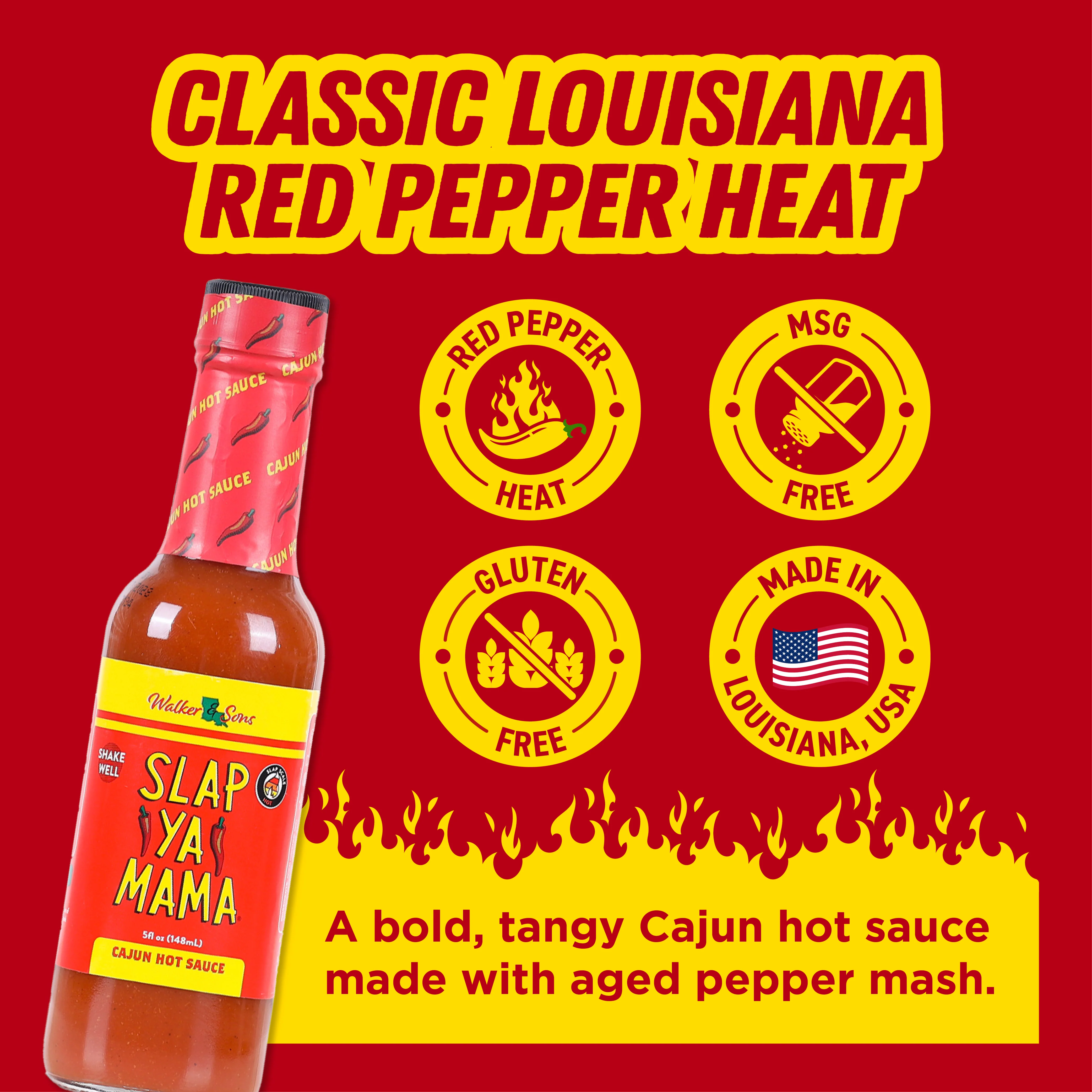 Slap Ya Mama Louisiana Style Cajun Hot Sauce, 148ml (Bold Pepper Flavor for Everyday Cooking, No MSG, Gluten-free) - Image 4