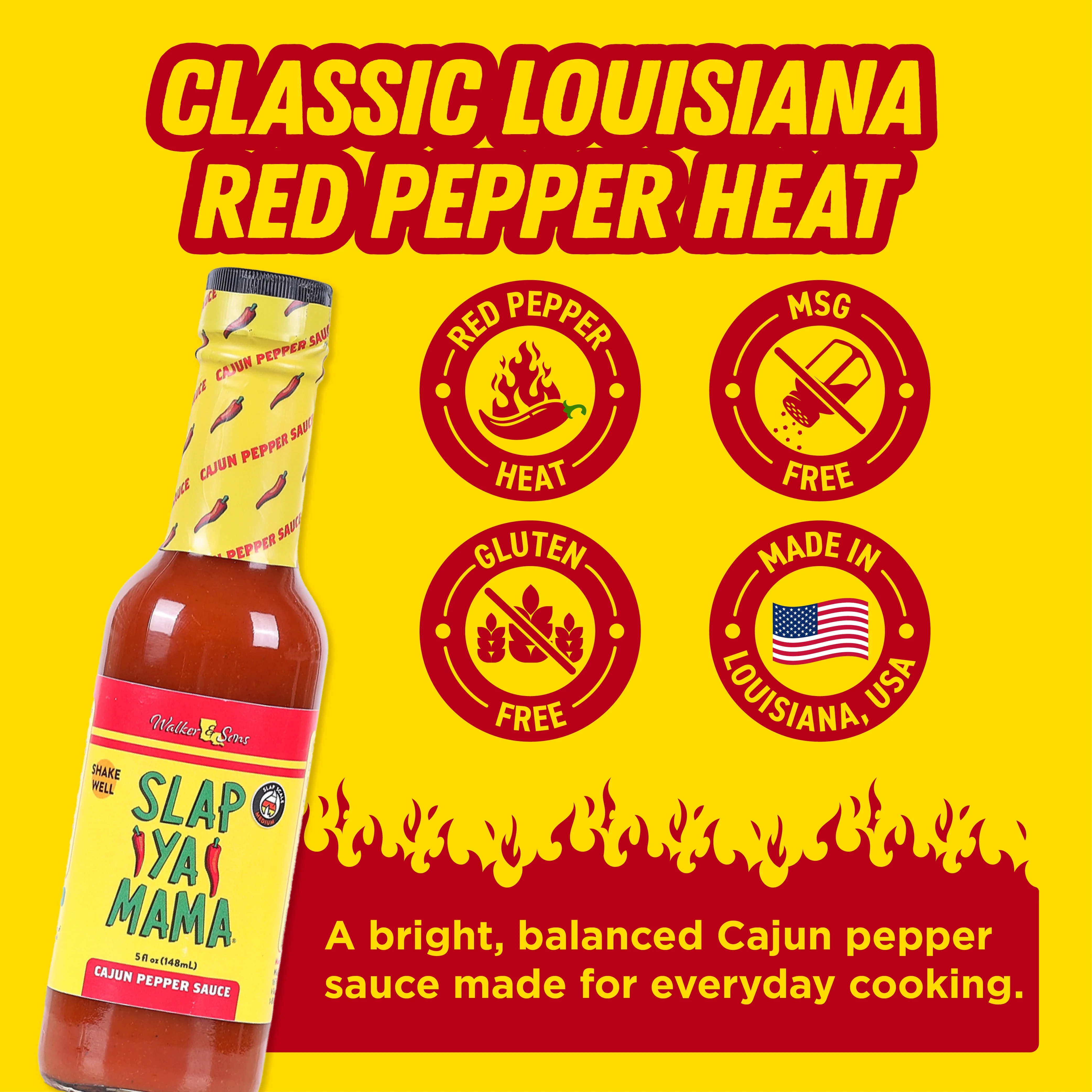 Slap Ya Mama Louisiana Style Cajun Pepper Sauce, 148ml (Bold Pepper Flavor for Everyday Cooking, No MSG, Gluten-free) - Image 4