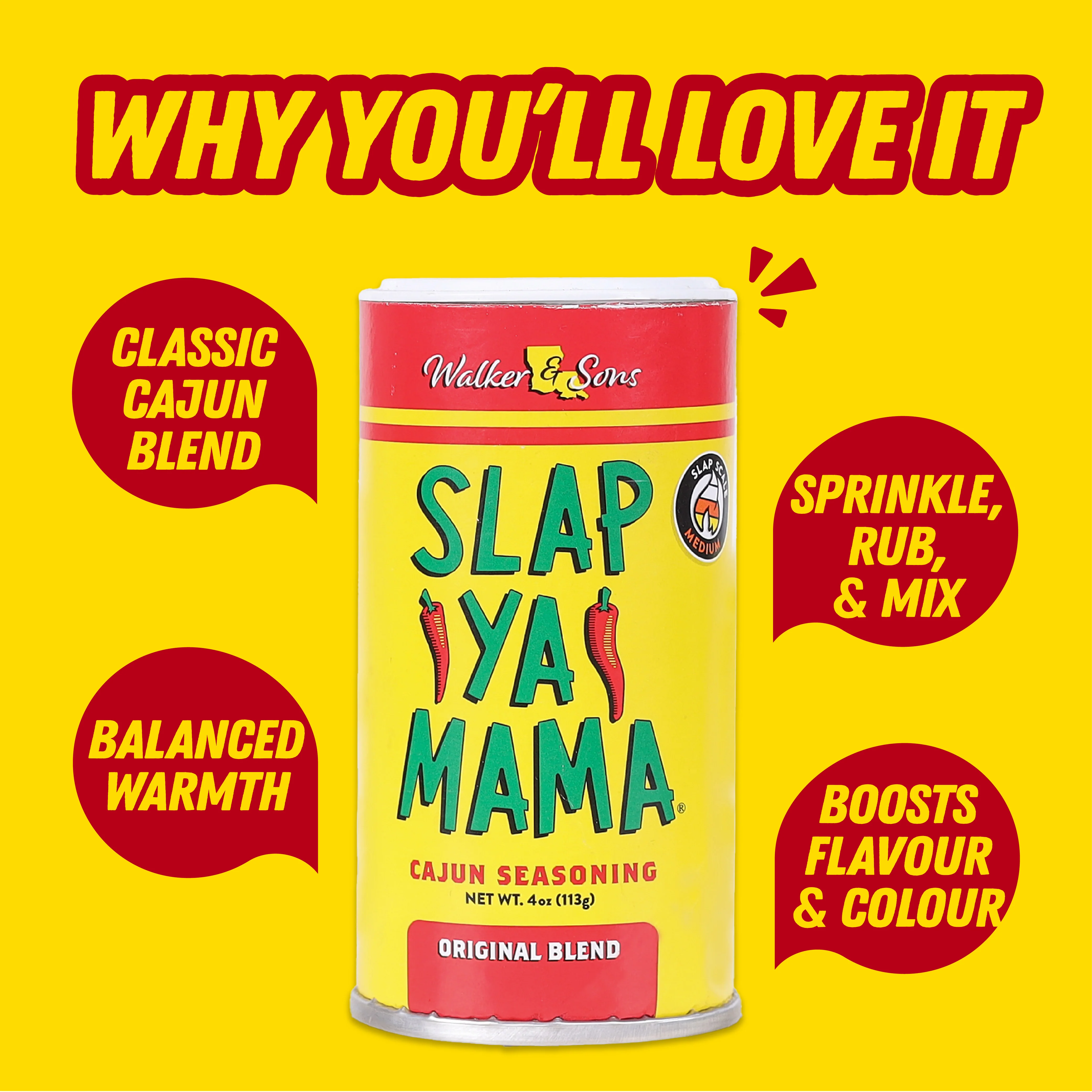 Slap Ya Mama Original Cajun Seasoning, 113g (Authentic Louisiana Cajun Spice Mix for Everyday Cooking, No MSG, No Preservatives, Gluten-free) - Image 6