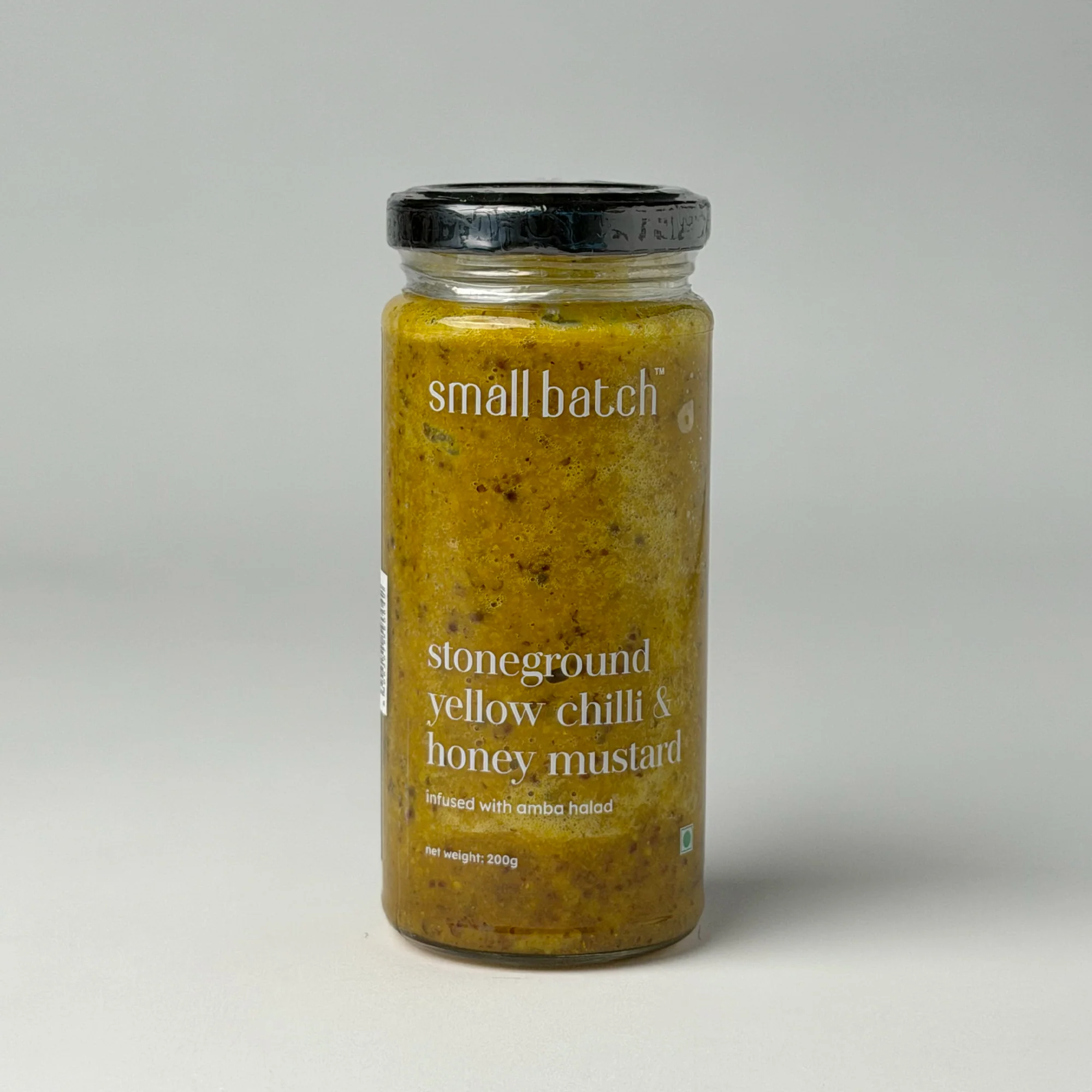 Small Batch Stoneground Yellow Chilli and Honey Mustard, 200g