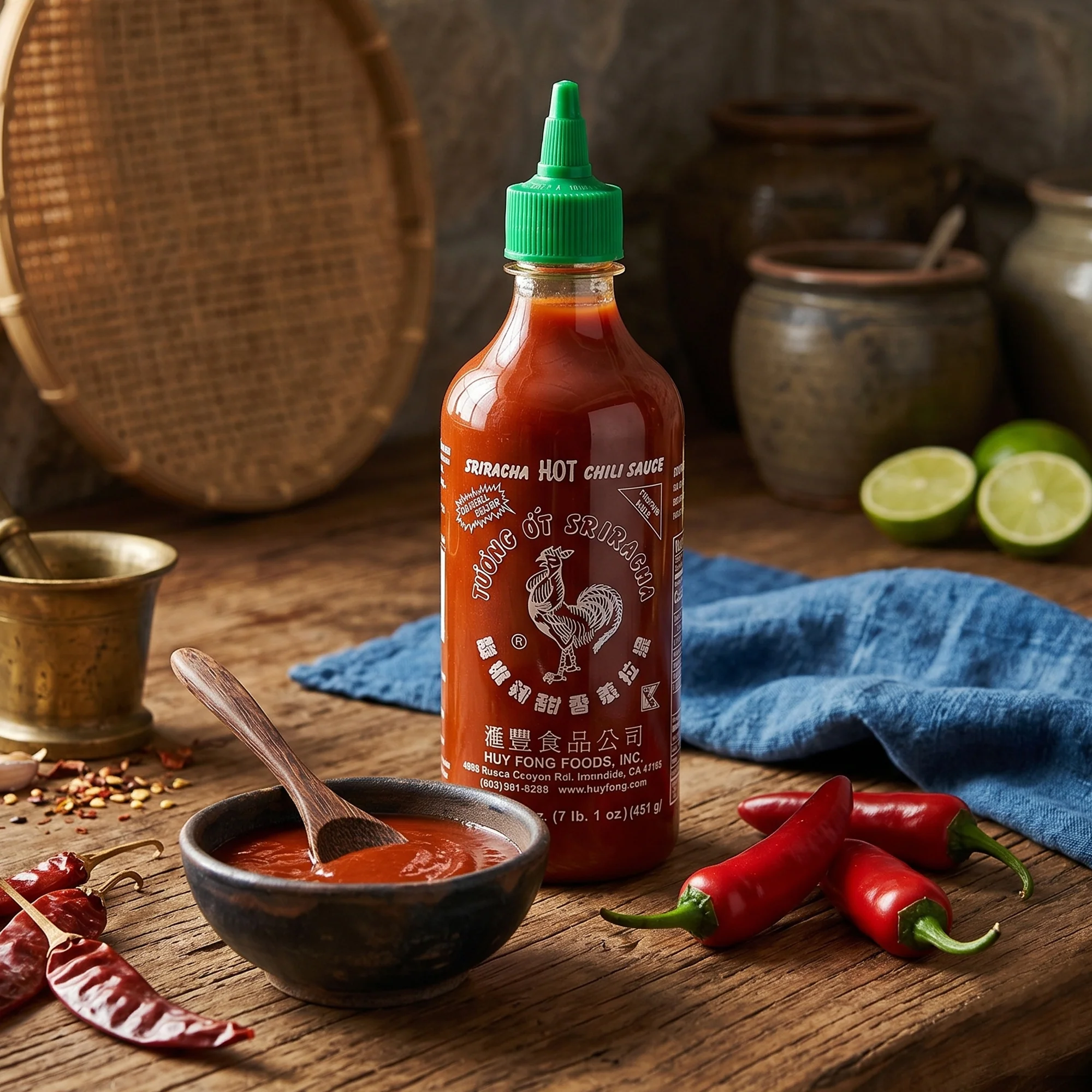 Huy Fong Foods Sriracha Hot Chili Sauce, 481g (Made with Sun-Ripened Chilies & Garlic, Spicy Dipping, Cooking & Marinade Sauce, No Artificial Colours or Flavourings) - Image 4