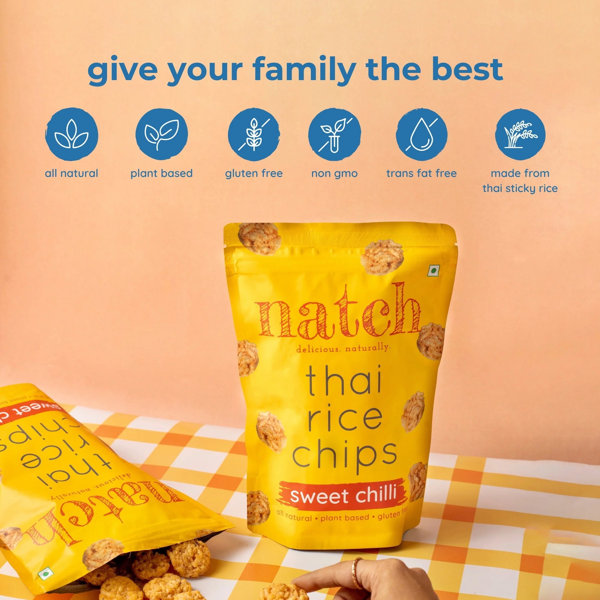 Sweet Chilli Rice Chips, 100g - Image 3
