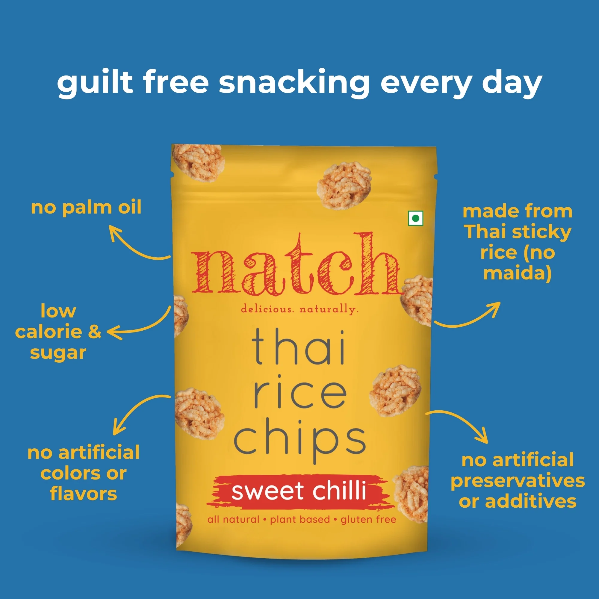 Sweet Chilli Rice Chips, 100g - Image 4