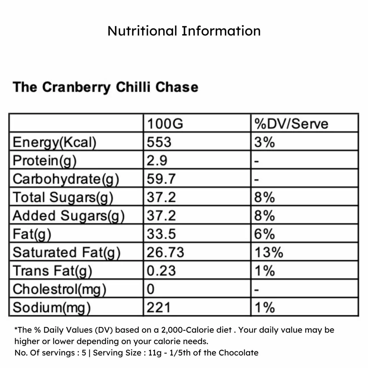 The Cranberry Chilli Chase,55g (64% Dark Chocolate with Cranberry & Chilli, Sweet Spicy Craft Chocolate, Gourmet Chocolate Bar) - Image 3