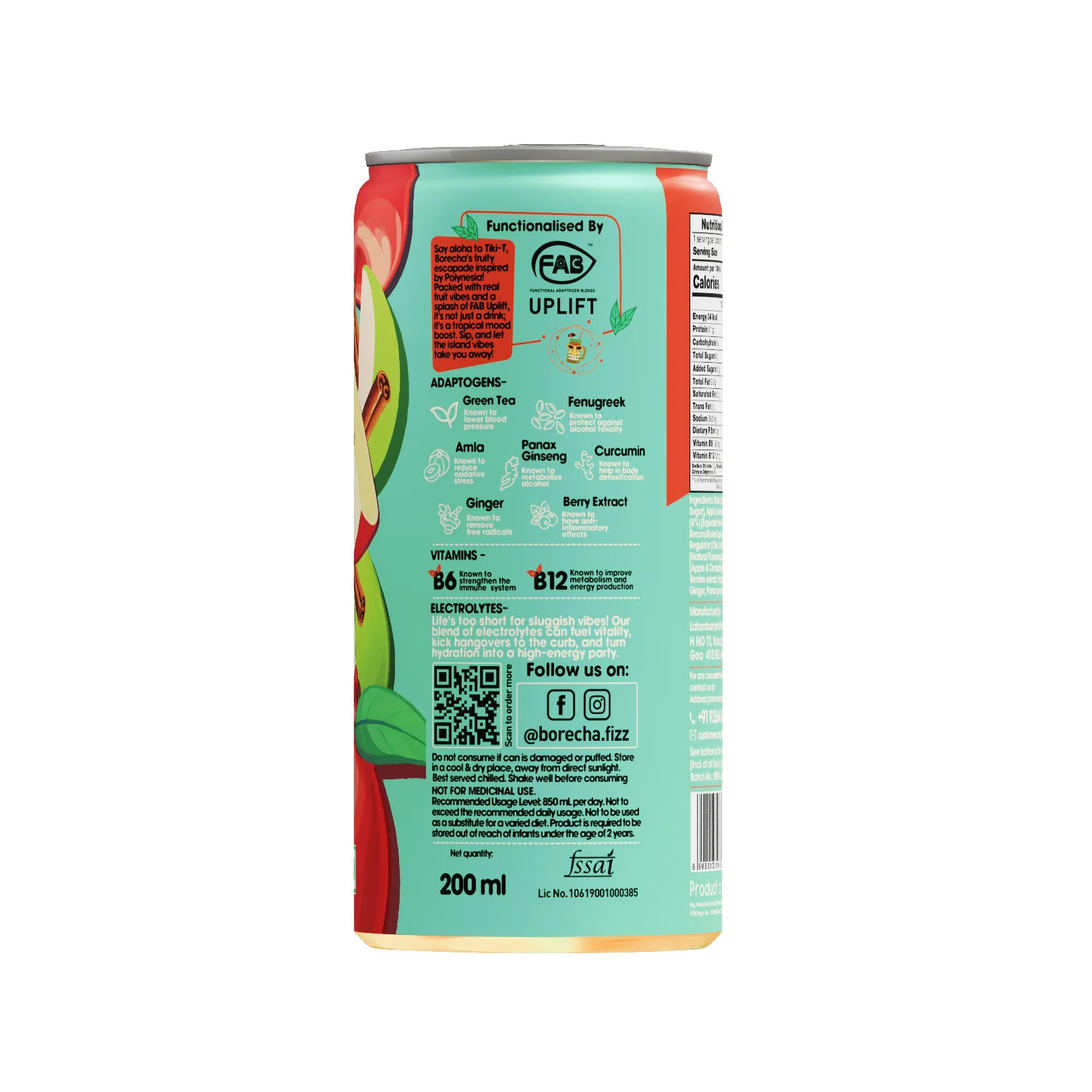 Tiki-T Apple Cinnabomb Juicy Cocktail, 200ml - Image 2