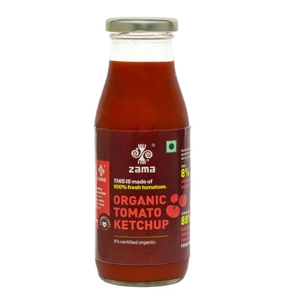Tomato Ketchup | 300g | Delicious | Low Sugar Ketchup | Healthy with no preservatives, additives, colours | Goes well with sandwiches, snacks and more | Made with high quality real organic tomatoes