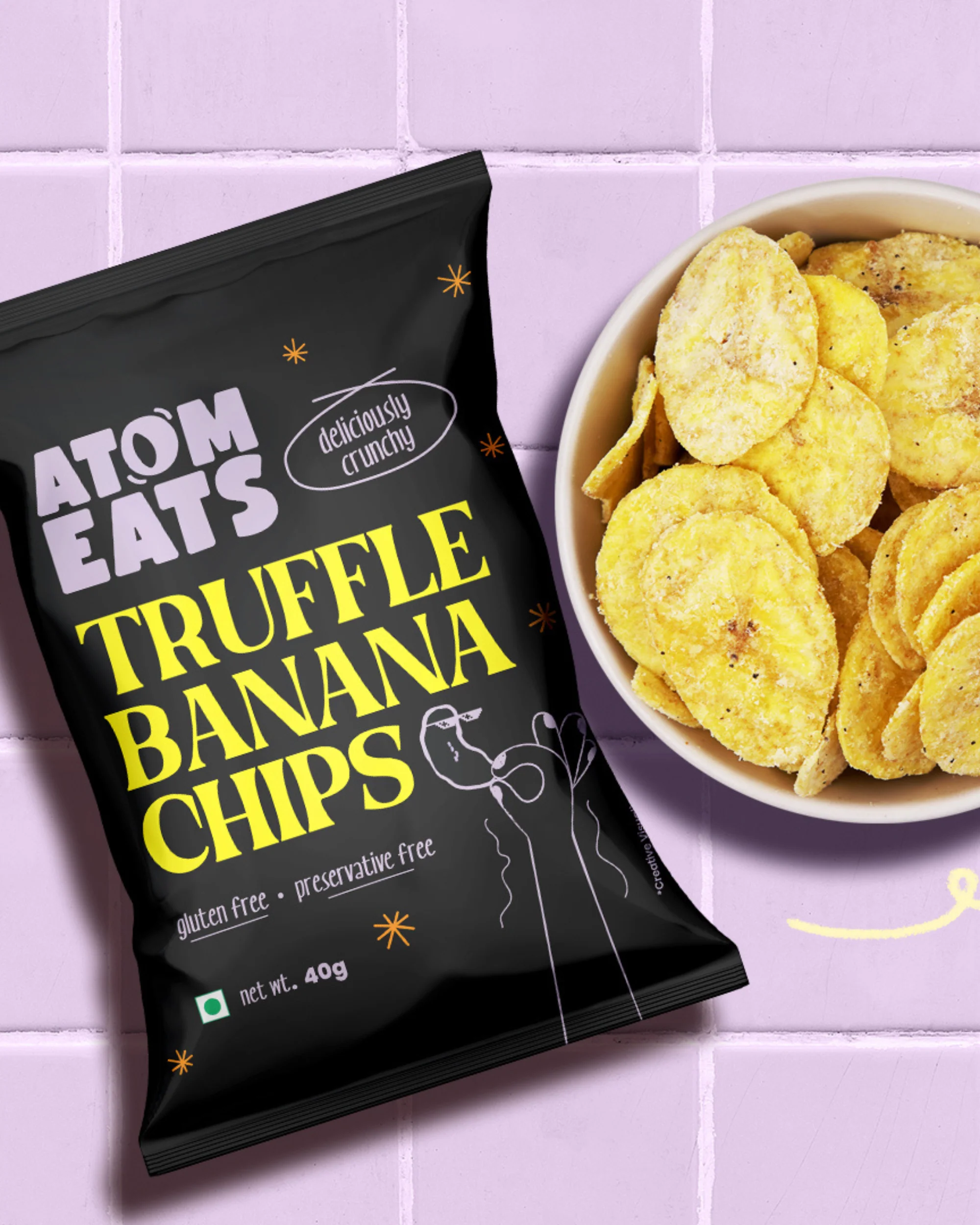 Truffle Banana Chips, 50g (Sweet & Savoury Gourmet Snack, Rich Truffle Flavour, Crispy Banana Chips) - Image 4