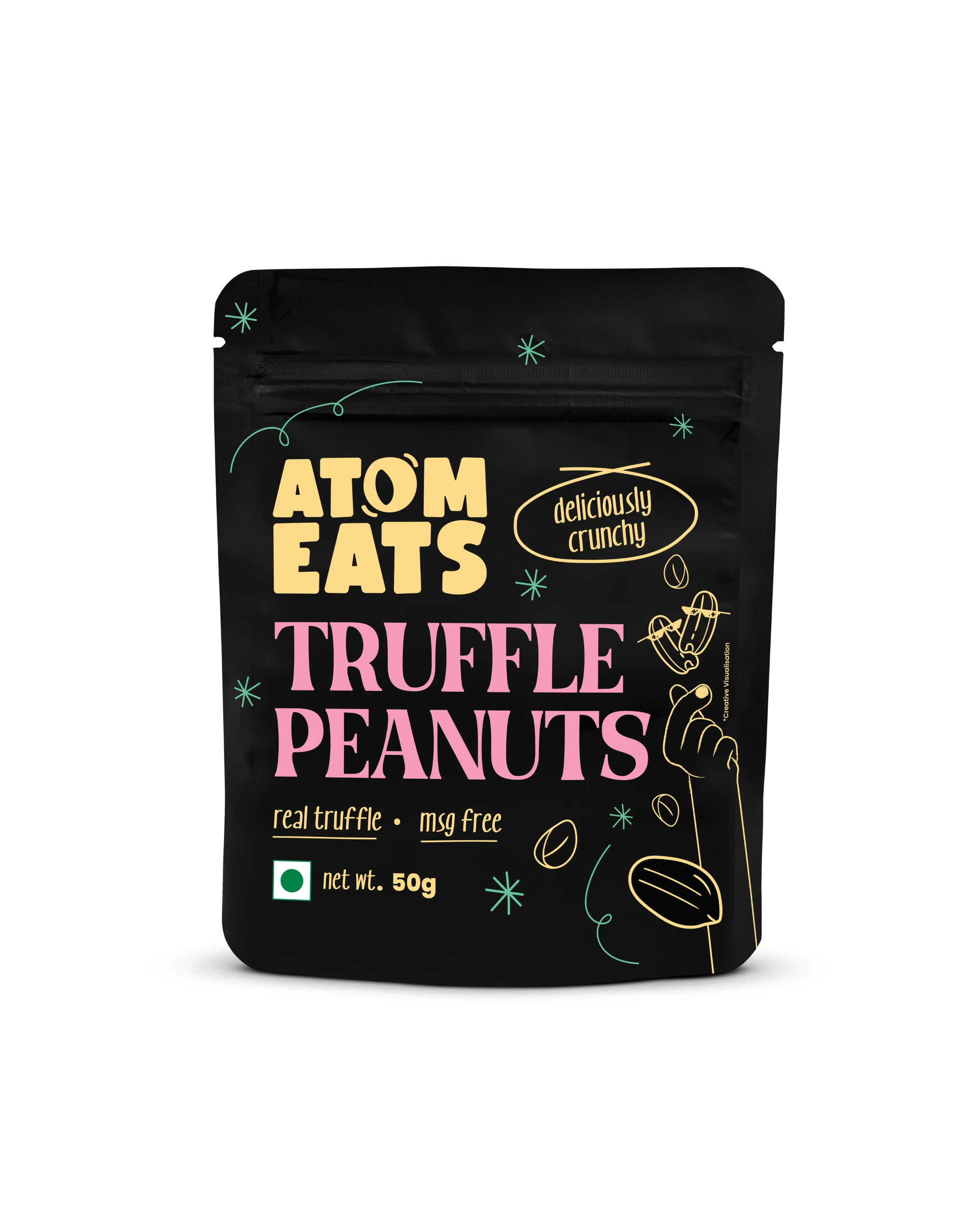 Truffle Peanuts,50g (Gourmet Flavoured Peanuts, Rich Truffle Seasoning, Crunchy & Savoury Snack)
