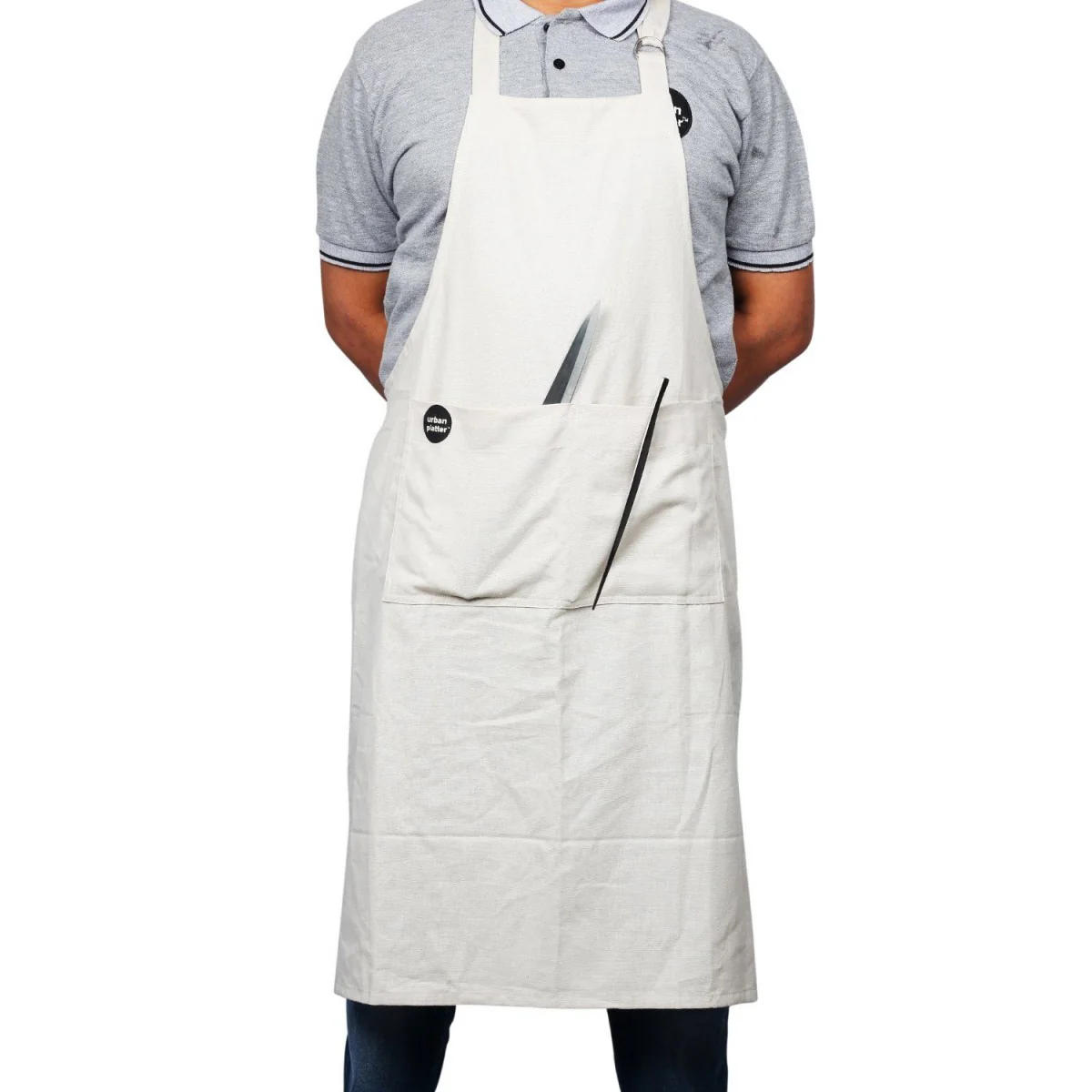 100% Fair trade Certified Cotton Kitchen Apron With Front Pocket