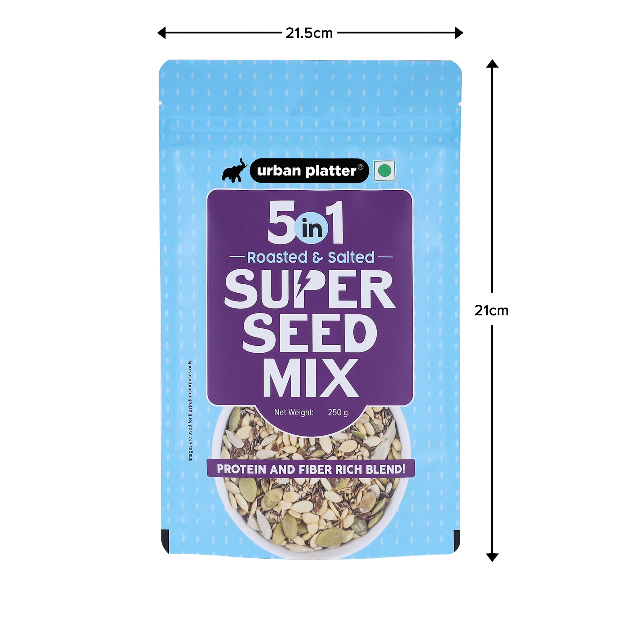 5-in-1 Super Seed Mix, 250g (Roasted and Salted | Sunflower | Pumpkin | Flax | Watermelon | White Sesame) - Image 5