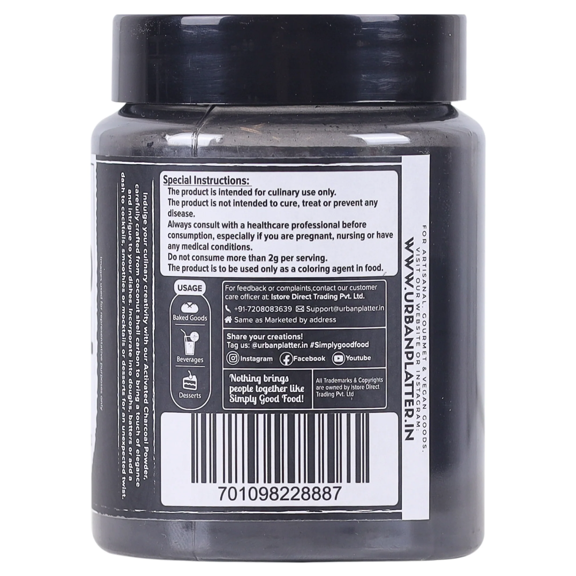 Activated Charcoal Powder, 50g - Image 3