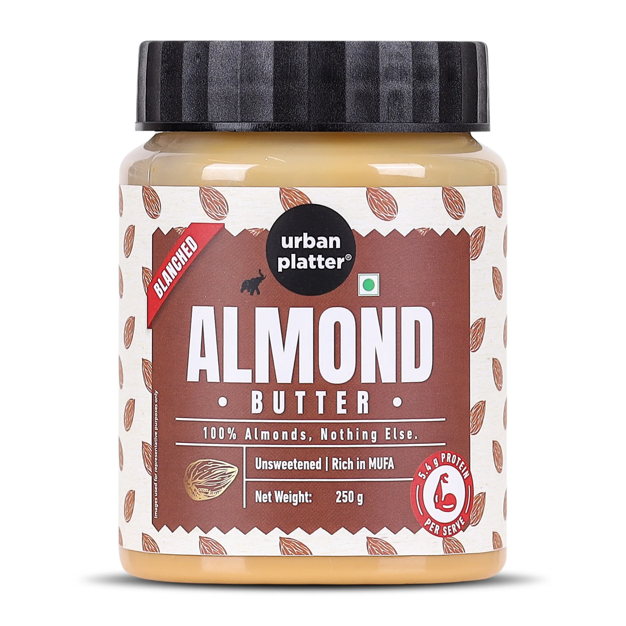 Almond Butter (Without Skin) (Nutty Flavour | Single Ingredient | Keto-Friendly | Blanched Paste)