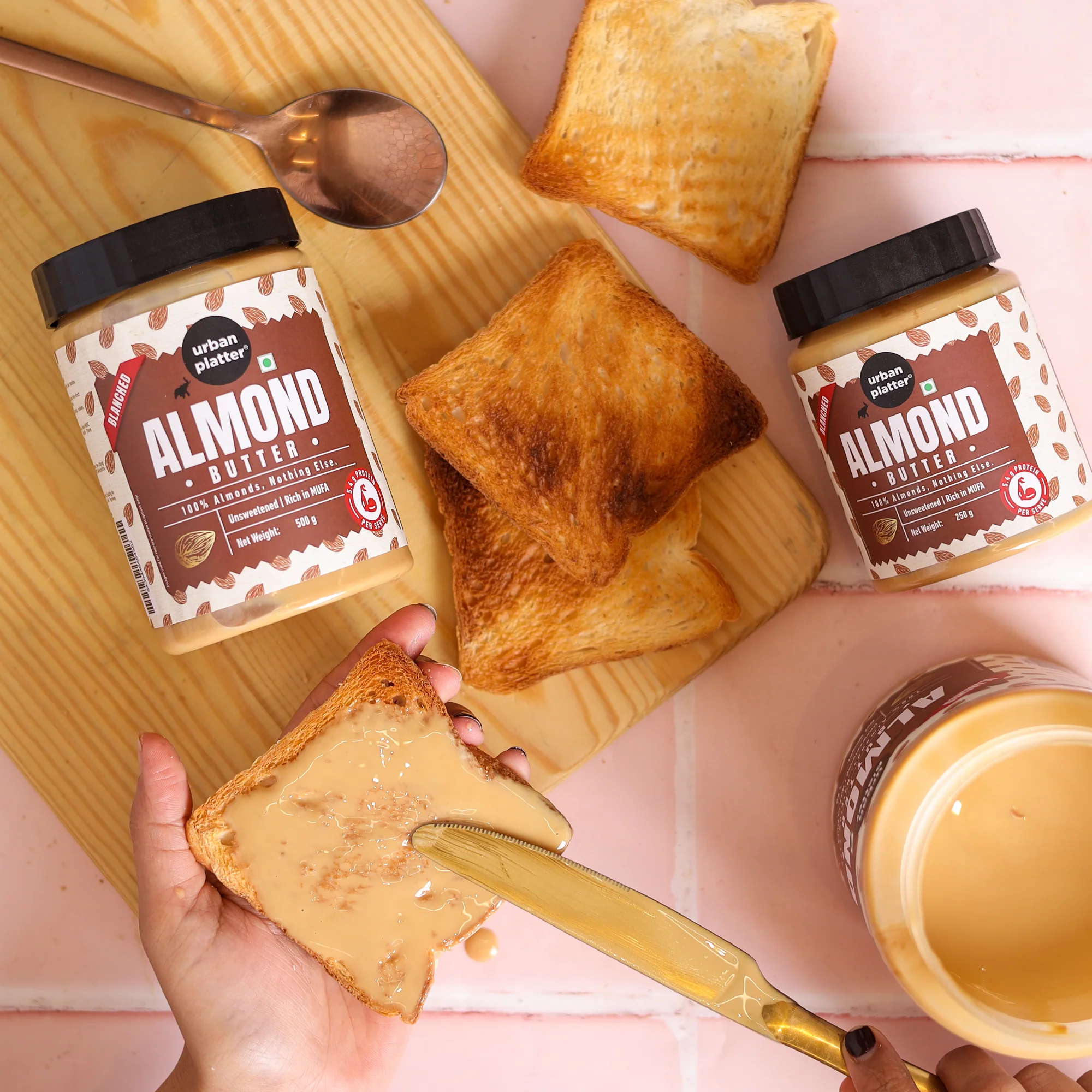 Almond Butter (Without Skin) (Nutty Flavour | Single Ingredient | Keto-Friendly | Blanched Paste) - Image 6