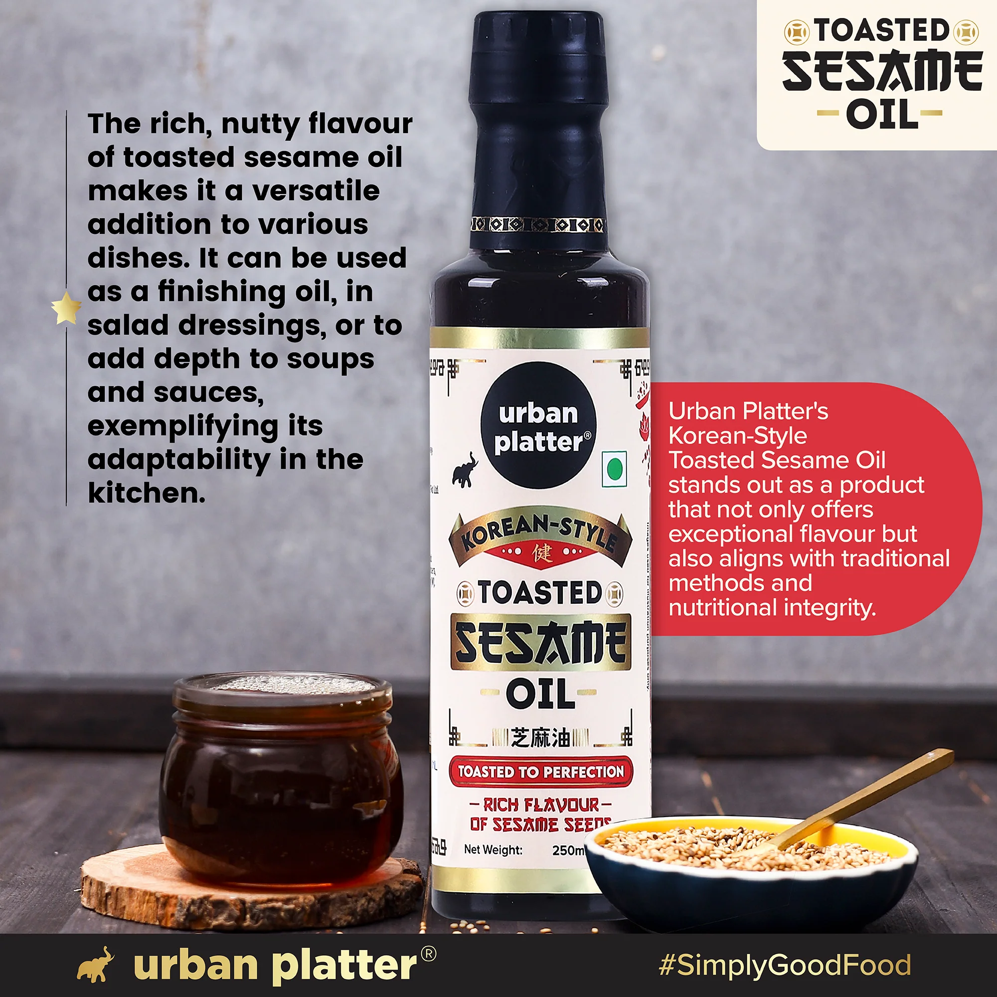 Korean-Style Toasted Sesame Oil, 250ml (Cold-Pressed | Rich Flavour | known as Chamgireum | Perfect finishing oil for all Asian dishes) - Image 7